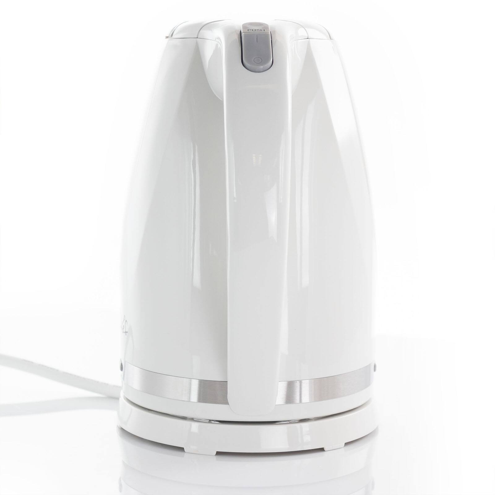 MegaChef 1.7L White Plastic Electric Tea Kettle