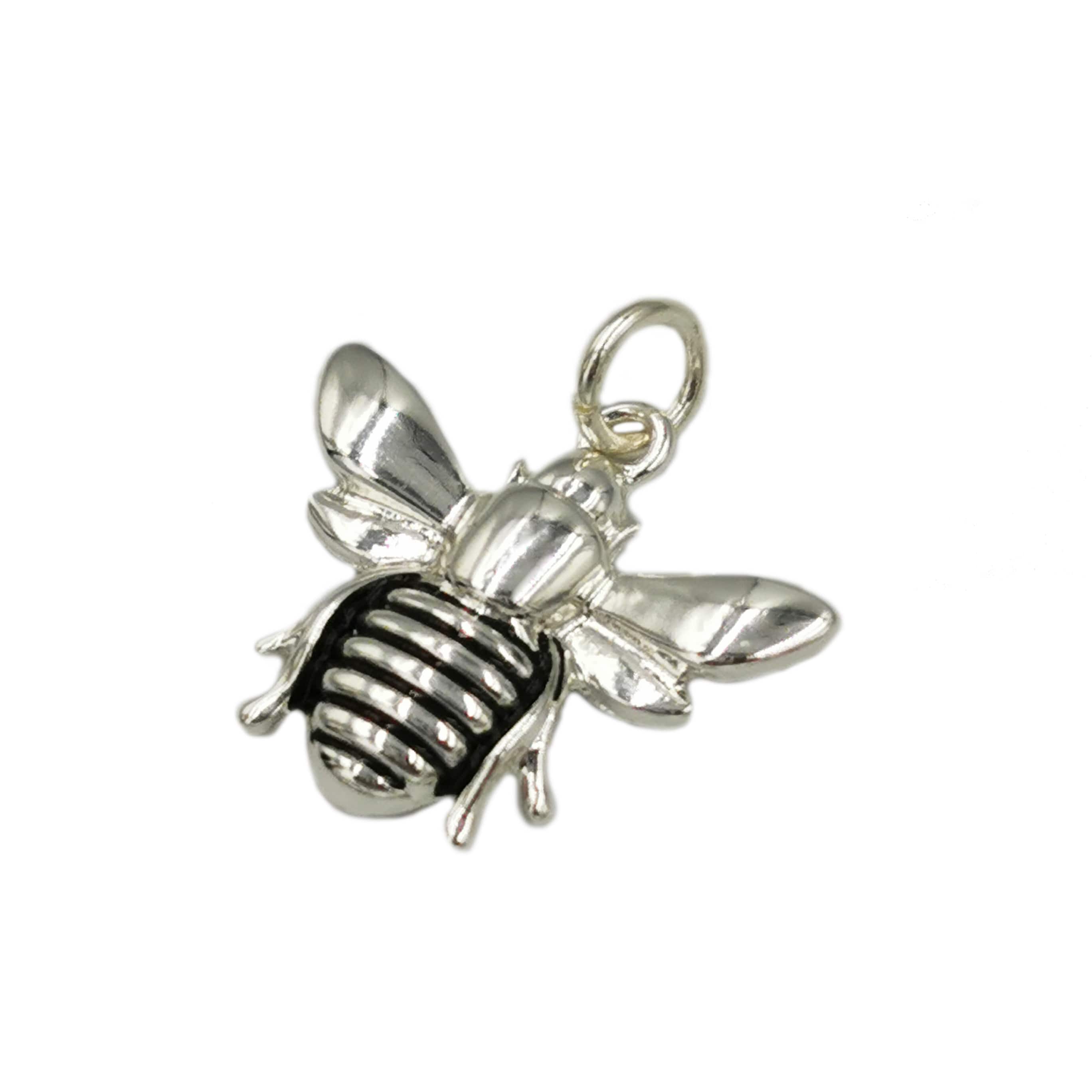 Charmalong&#x2122; Antique Silver Plated Bee Charm by Bead Landing&#x2122;