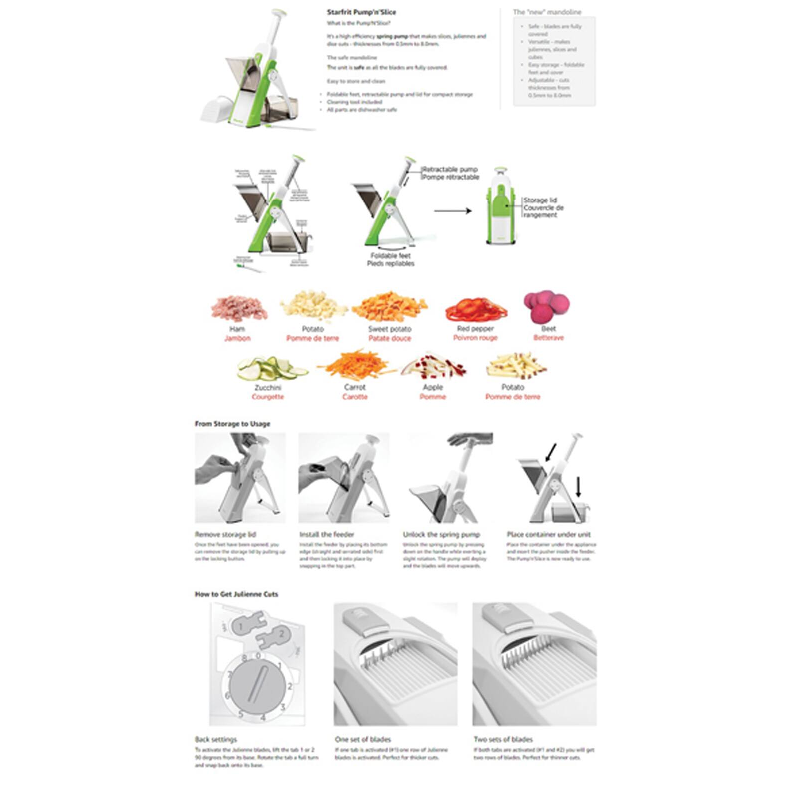 Starfrit Pump&#x27;N&#x27;Slice Chopper &#x26; Slicer