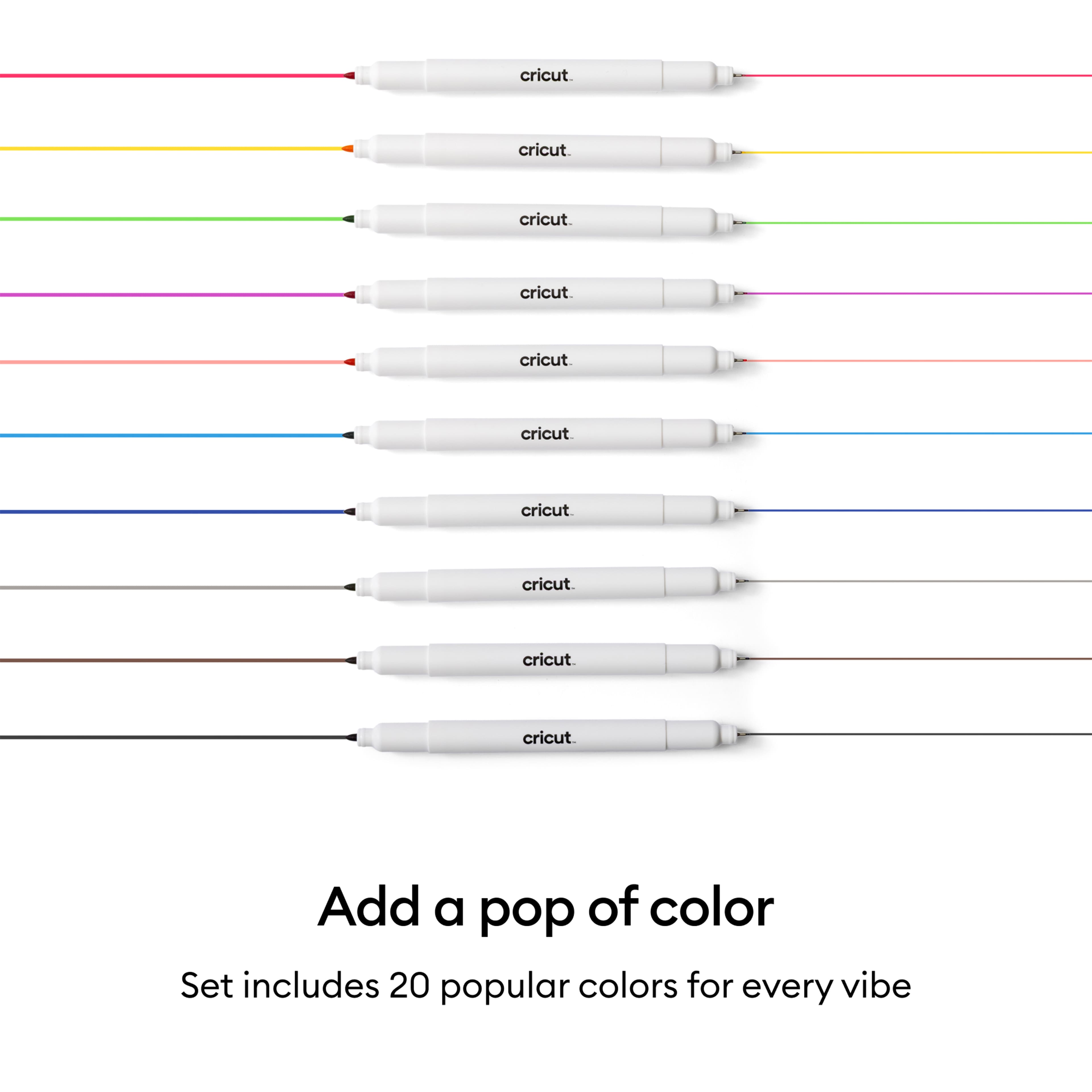 Ensemble ultime de marqueurs double face Cricut Joy , 20 ct.