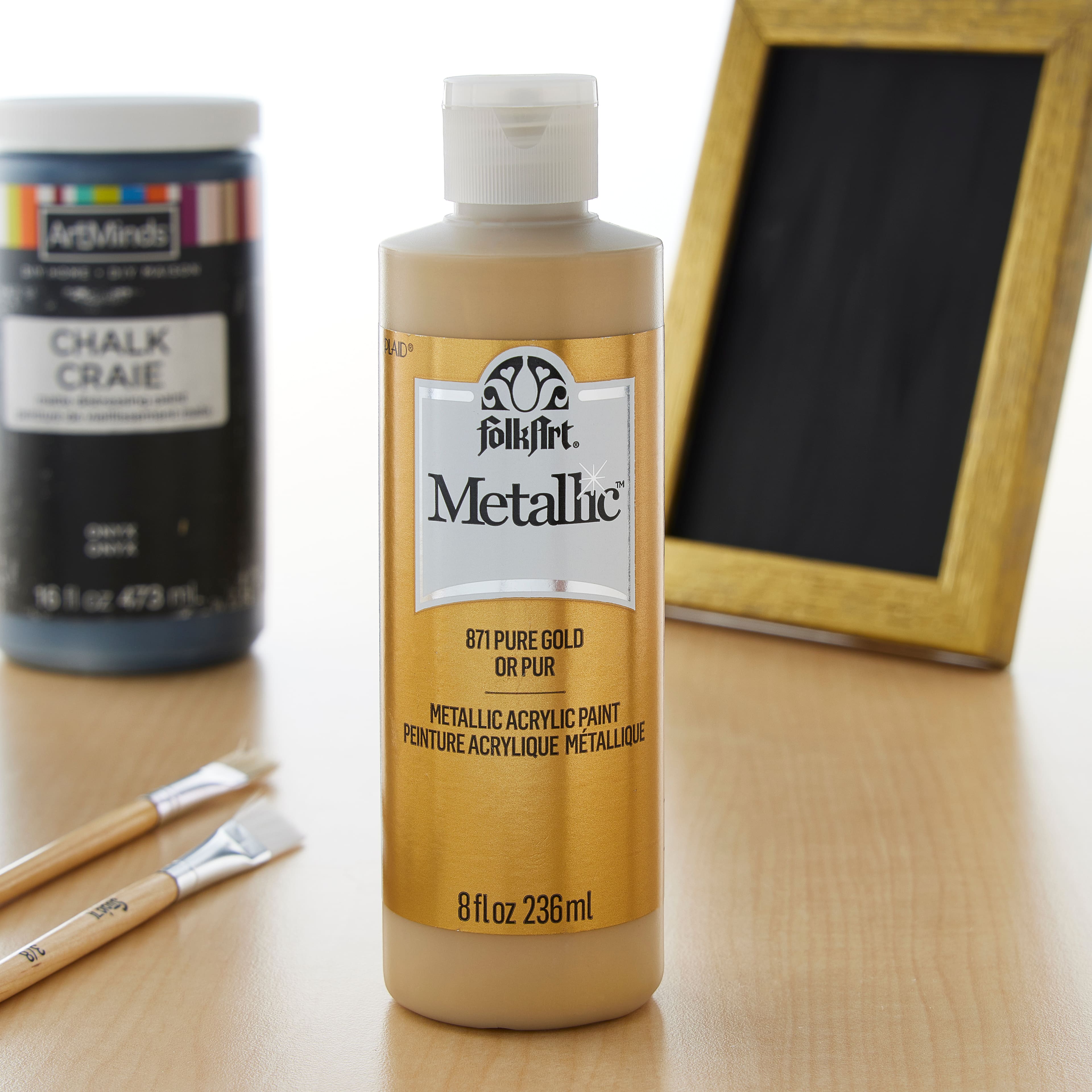 12 Pack: FolkArt® Metallic Acrylic Paint, 8 oz.