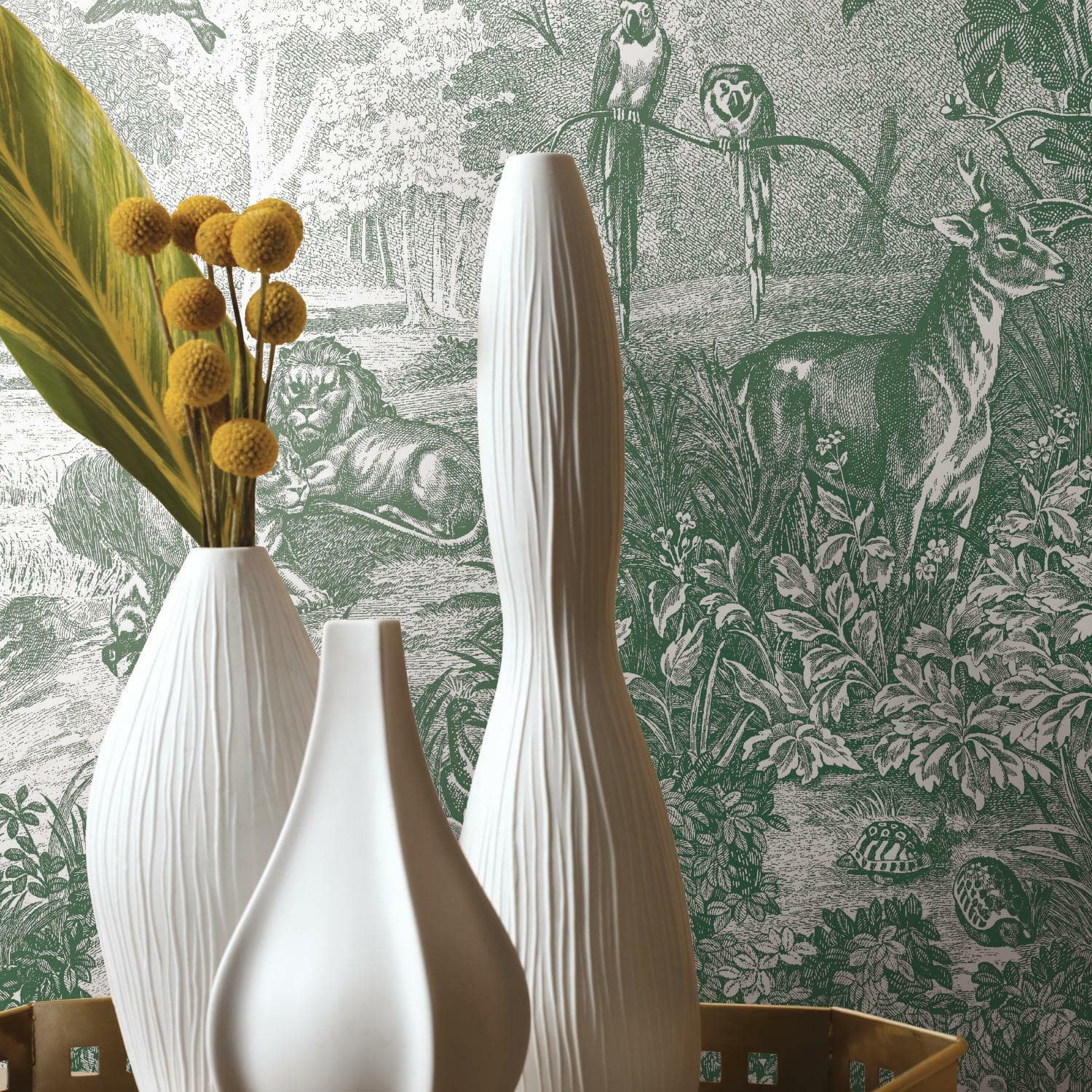 RoomMates Jungle Toile Peel &#x26; Stick Wallpaper