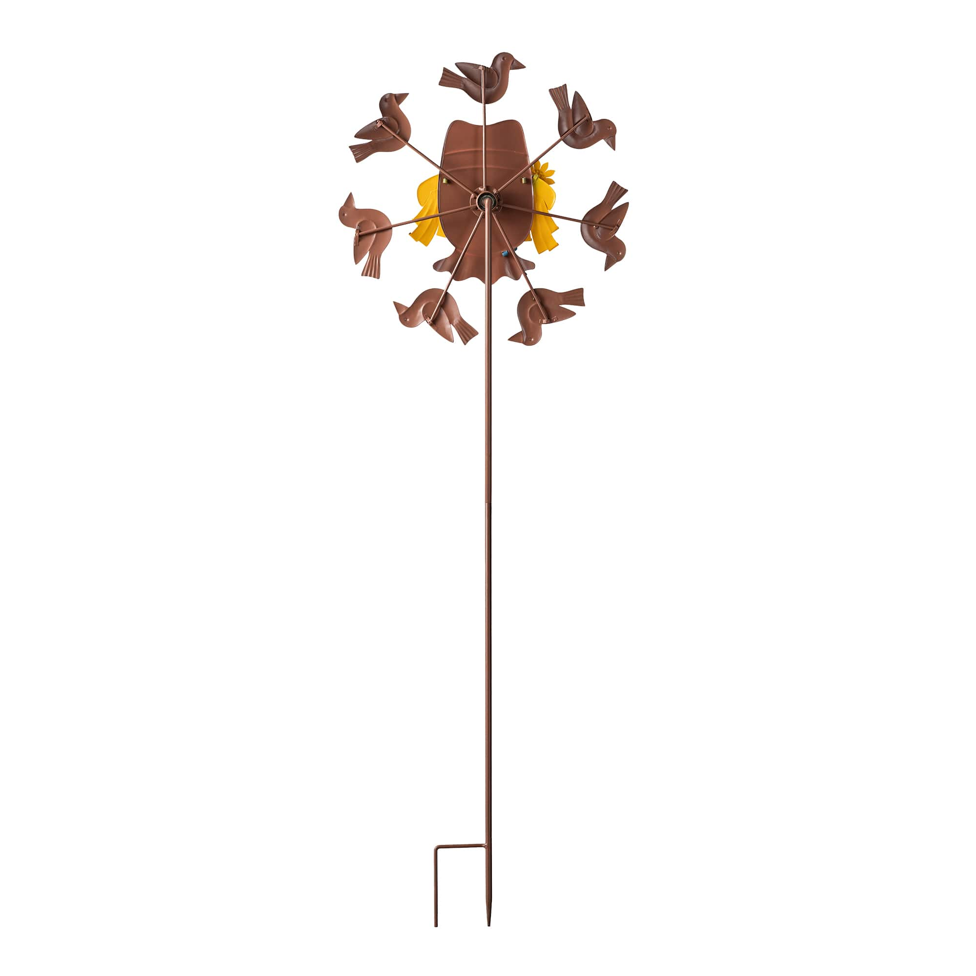 Glitzhome&#xAE; 41.75&#x22; Fall Scarecrow Head with Crows Windmill Yard Stake