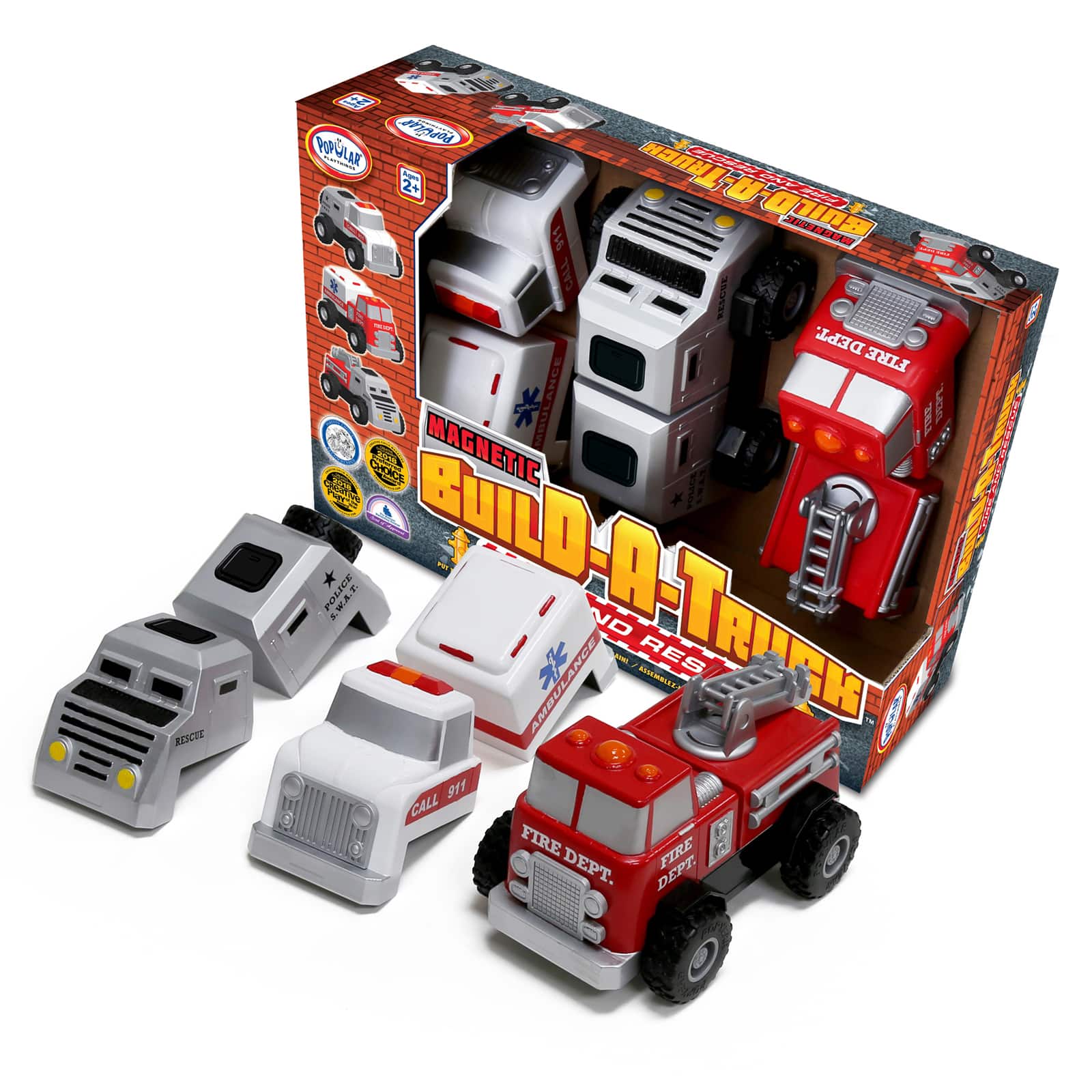 Popular Playthings® Build-a-Truck™ Rescue Toy Set