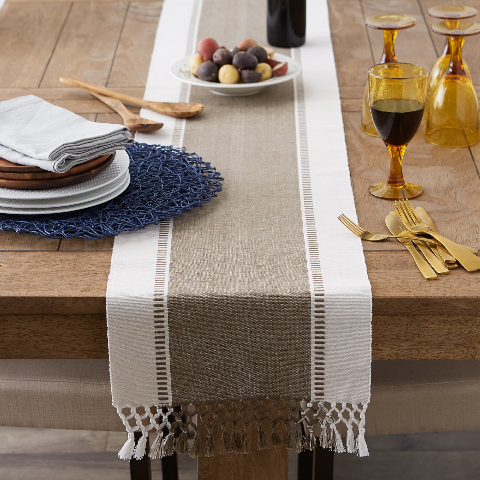DII&#xAE; 108&#x22; Dobby Stripe Table Runner