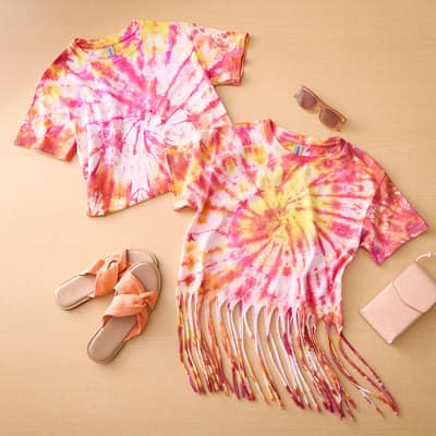 Summer Tie-Dye Fringe T-Shirt
