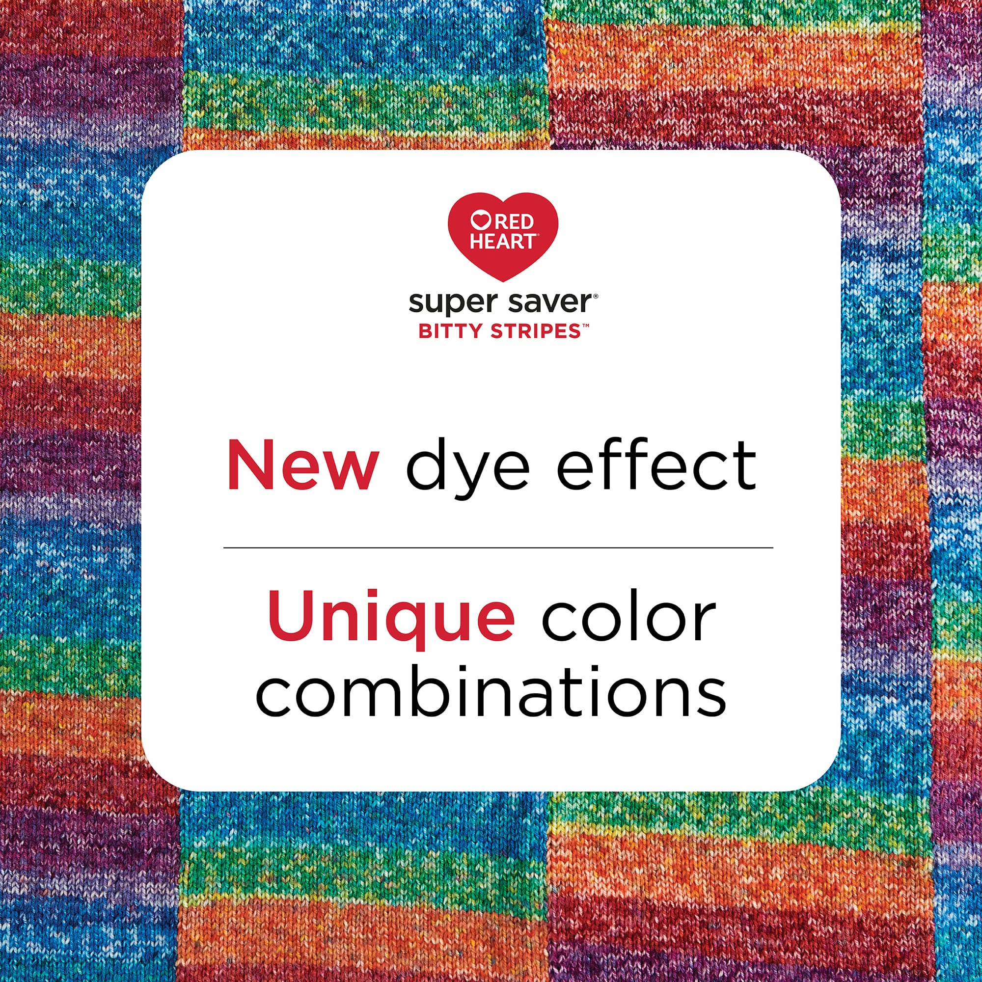 2 Pack Red Heart® Super Saver® Bitty Stripes™ Yarn