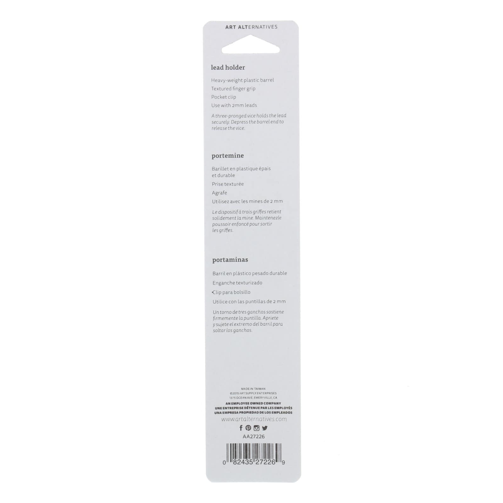 12 Pack: Art Alternatives Easy-Advance White 2mm Lead Holder