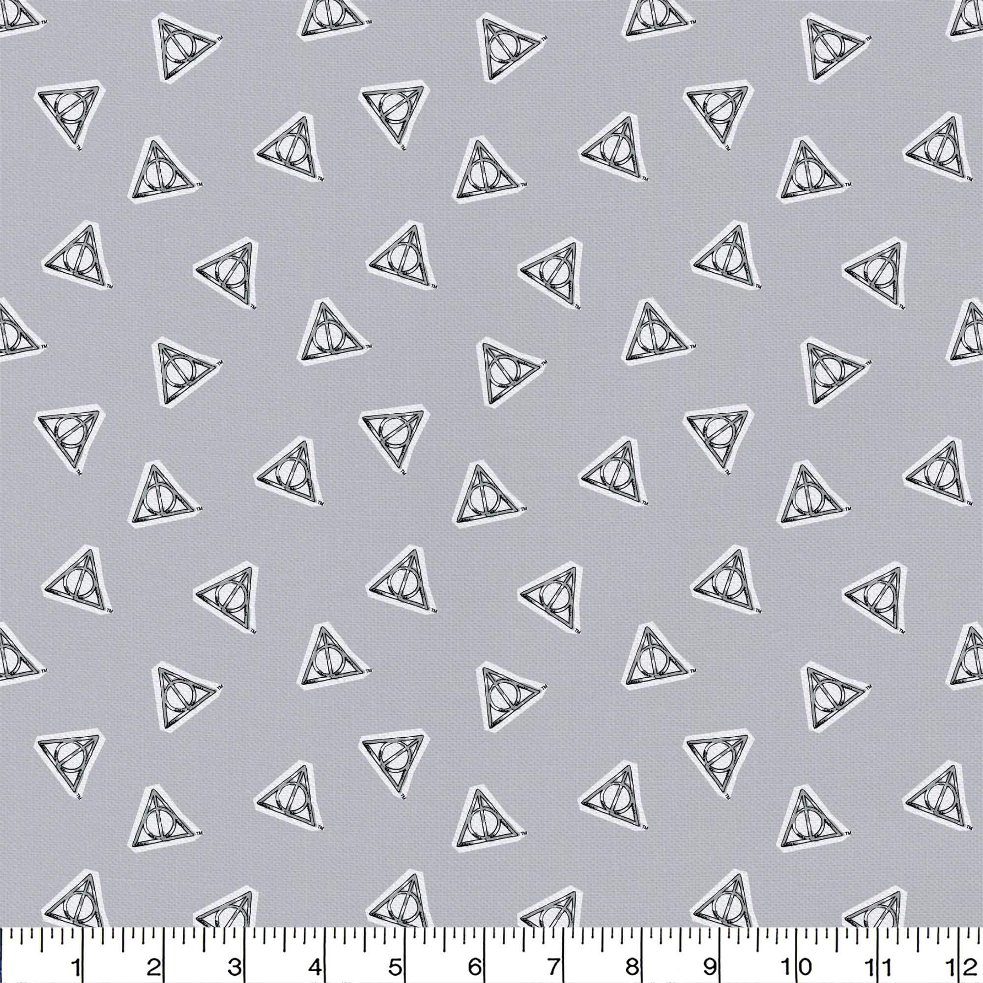 Harry Potter Watercolor Deathly Hollows Toss Precut Cotton Fabric