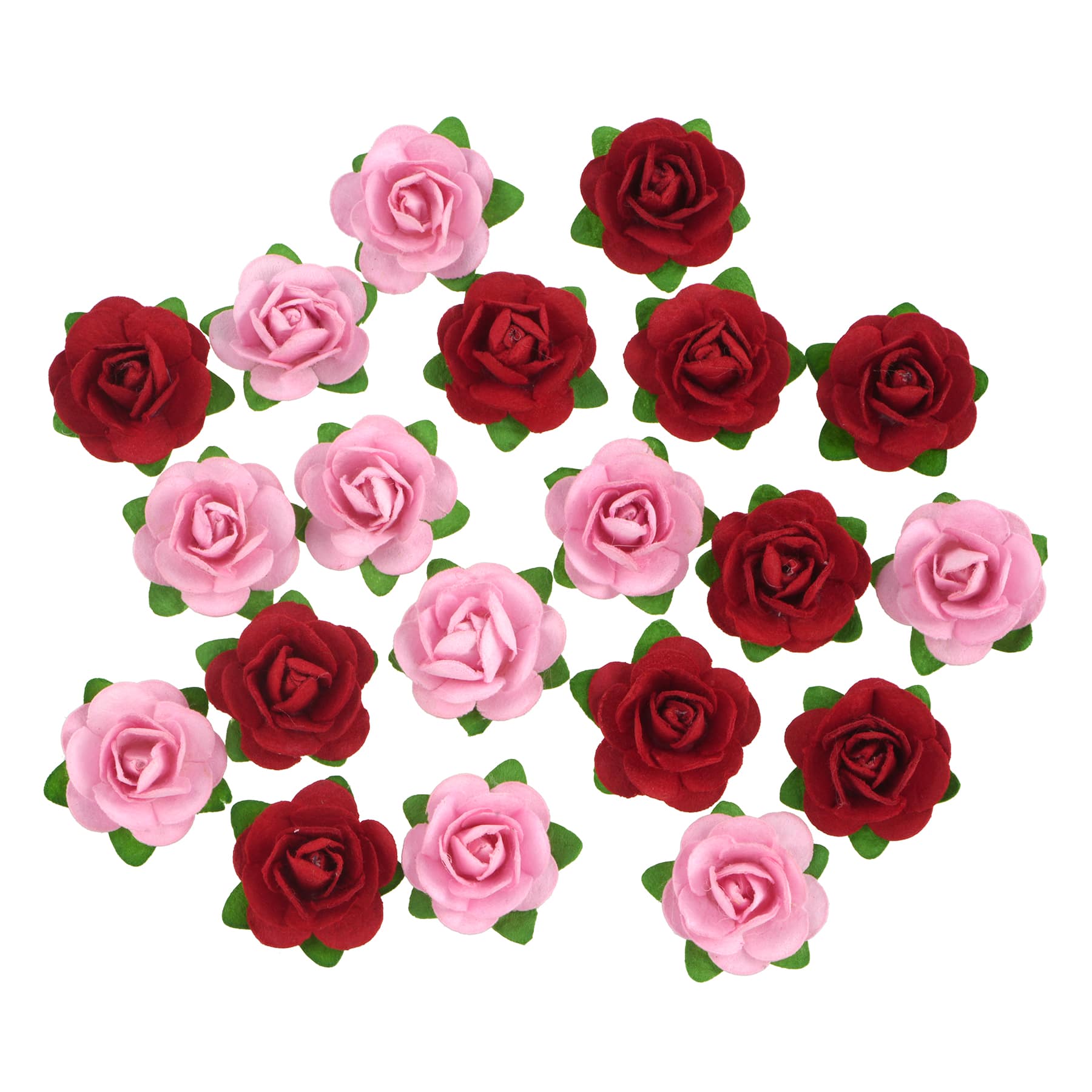 Valentine&#x27;s Day Red &#x26; Pink Paper Rose Embellishments, 20ct. by Recollections&#x2122;