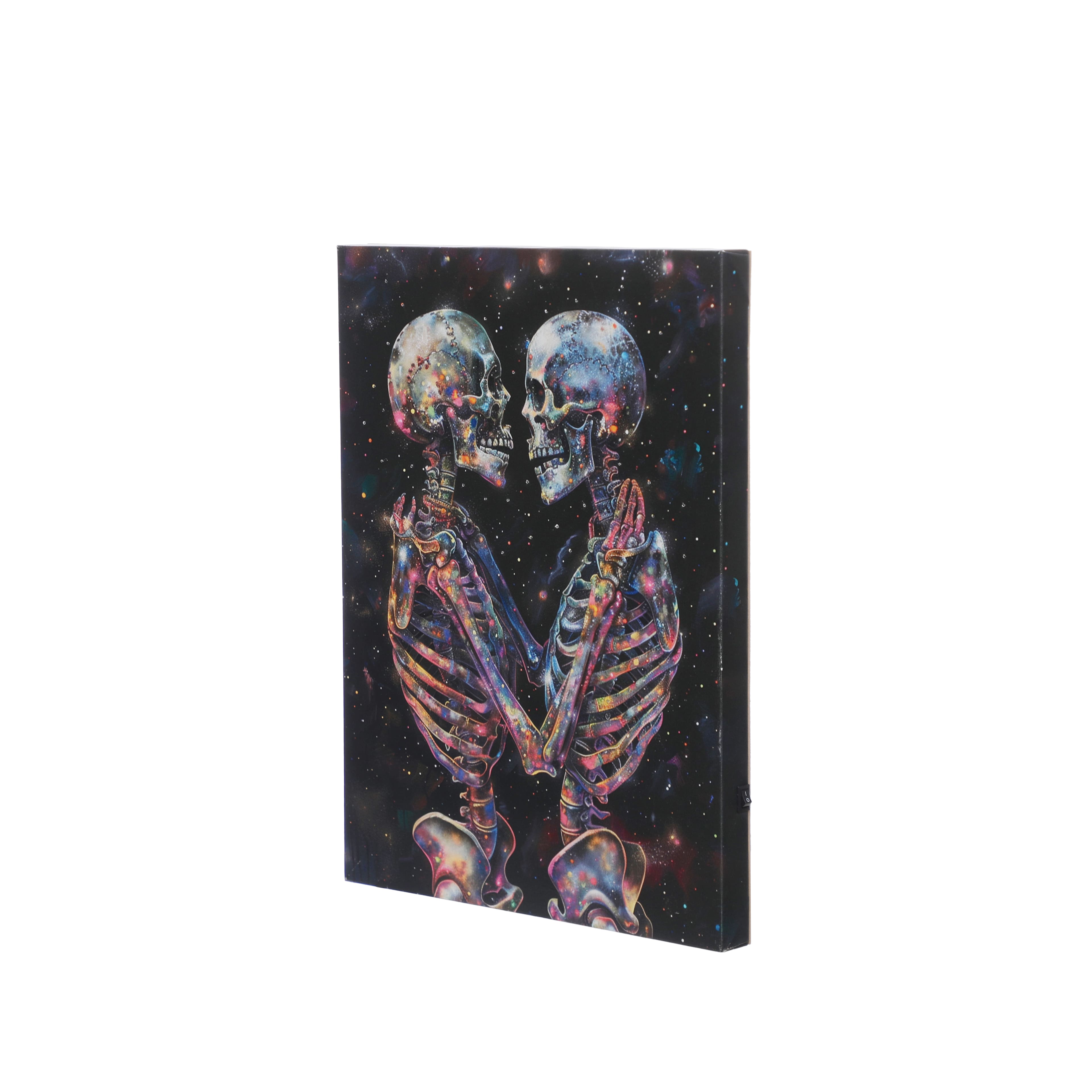 12&#x22; x 16&#x22; Light Up Skeleton Lovers Wall Art by Ashland&#xAE;