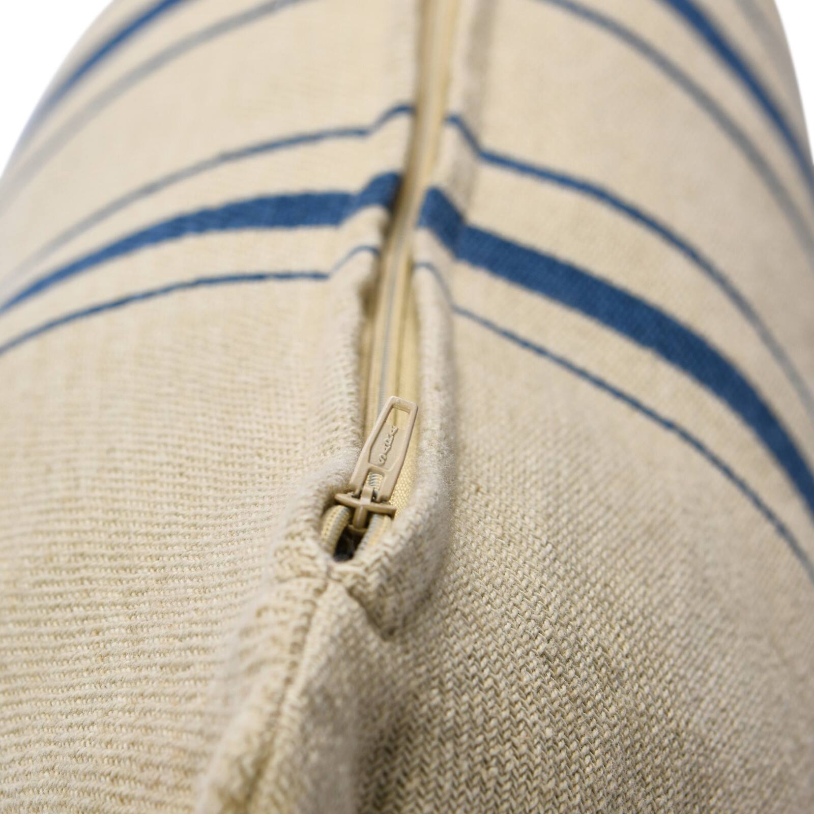 Hello Honey® Ivory Square Multistripe Woven Cotton Pillow Cover