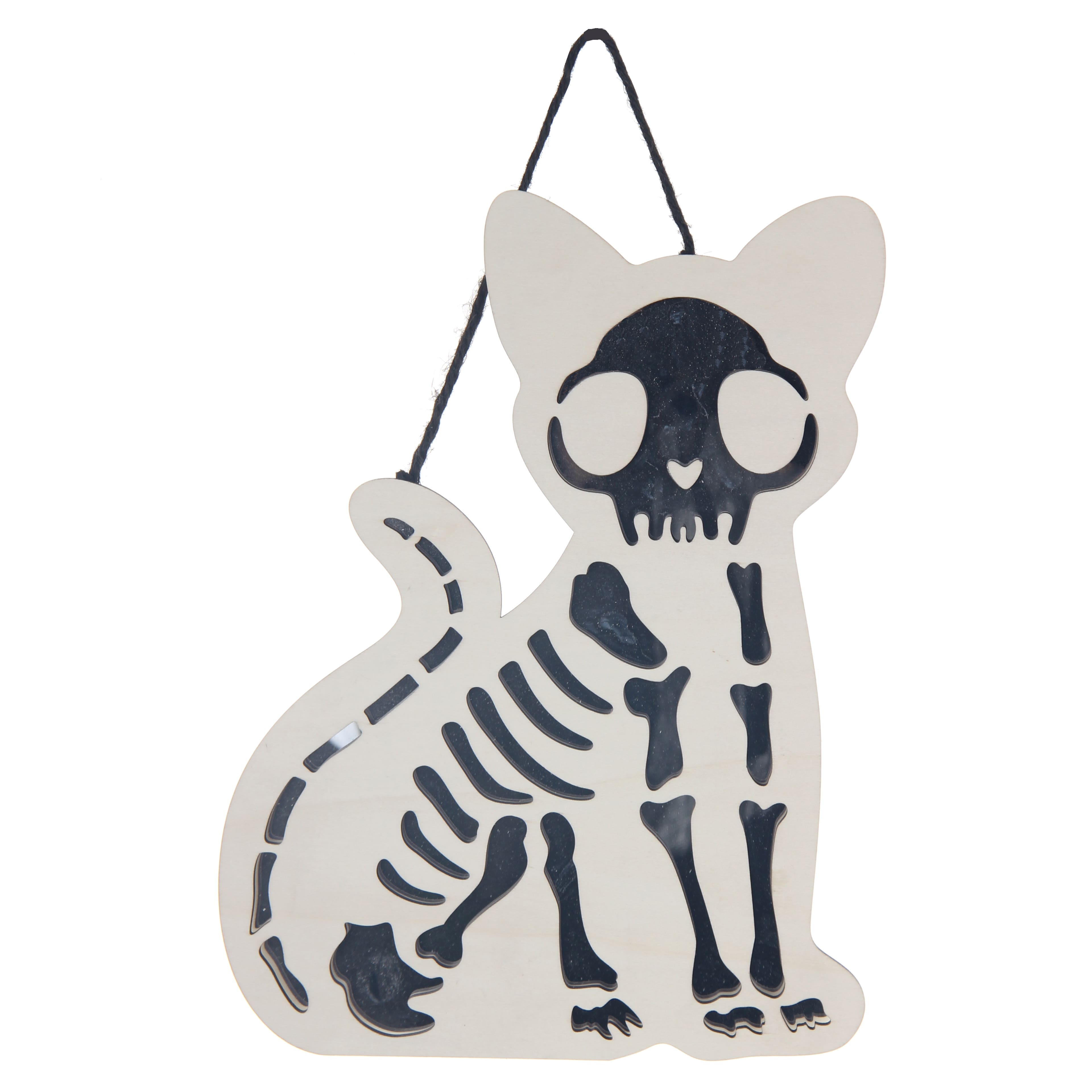 11.5&#x22; DIY Cat Mirror Hanging Wood D&#xE9;cor by Make Market&#xAE;