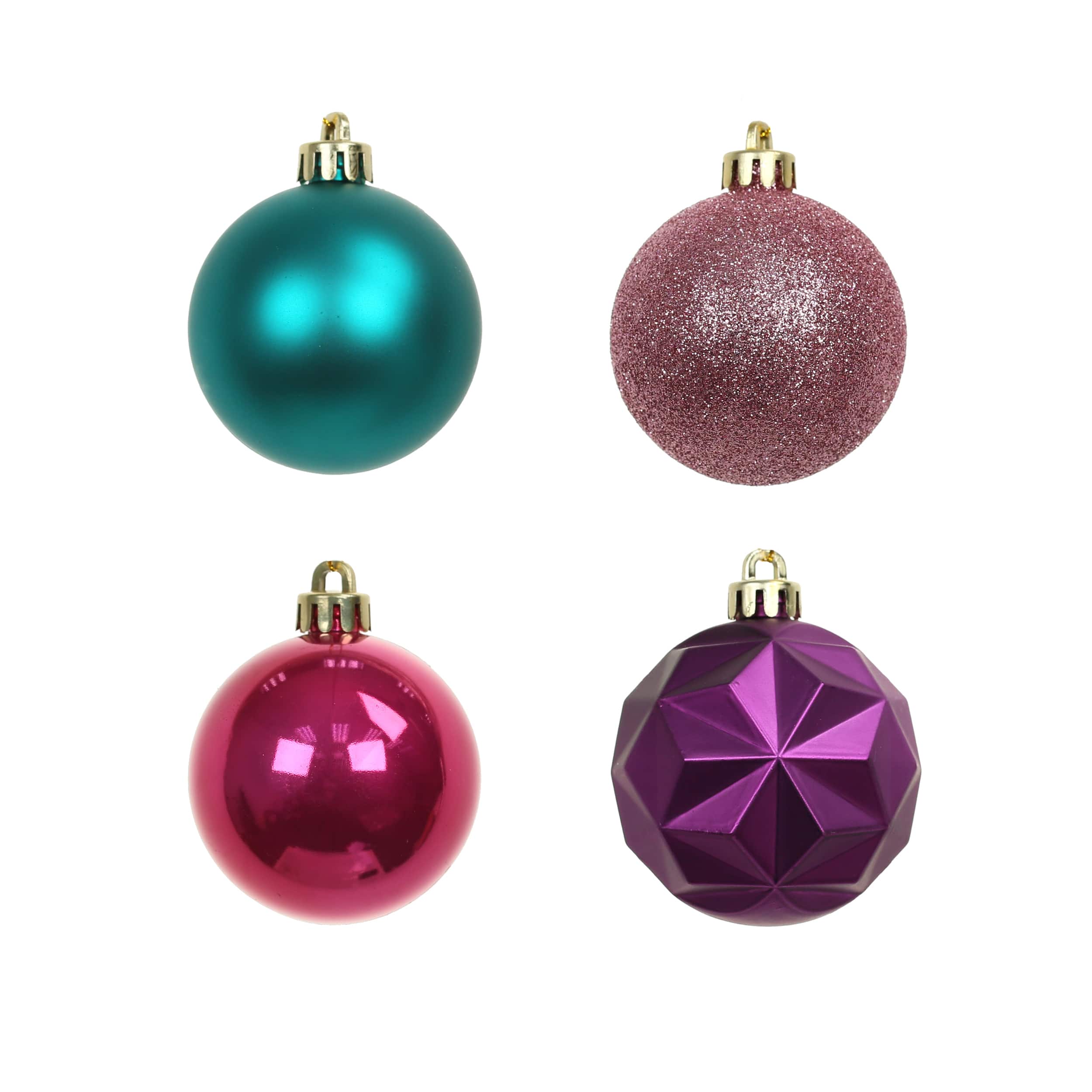 40 Pack 2.2&#x22; Jewels &#x26; Jolly Shatterproof Ball Ornaments by Ashland&#xAE;