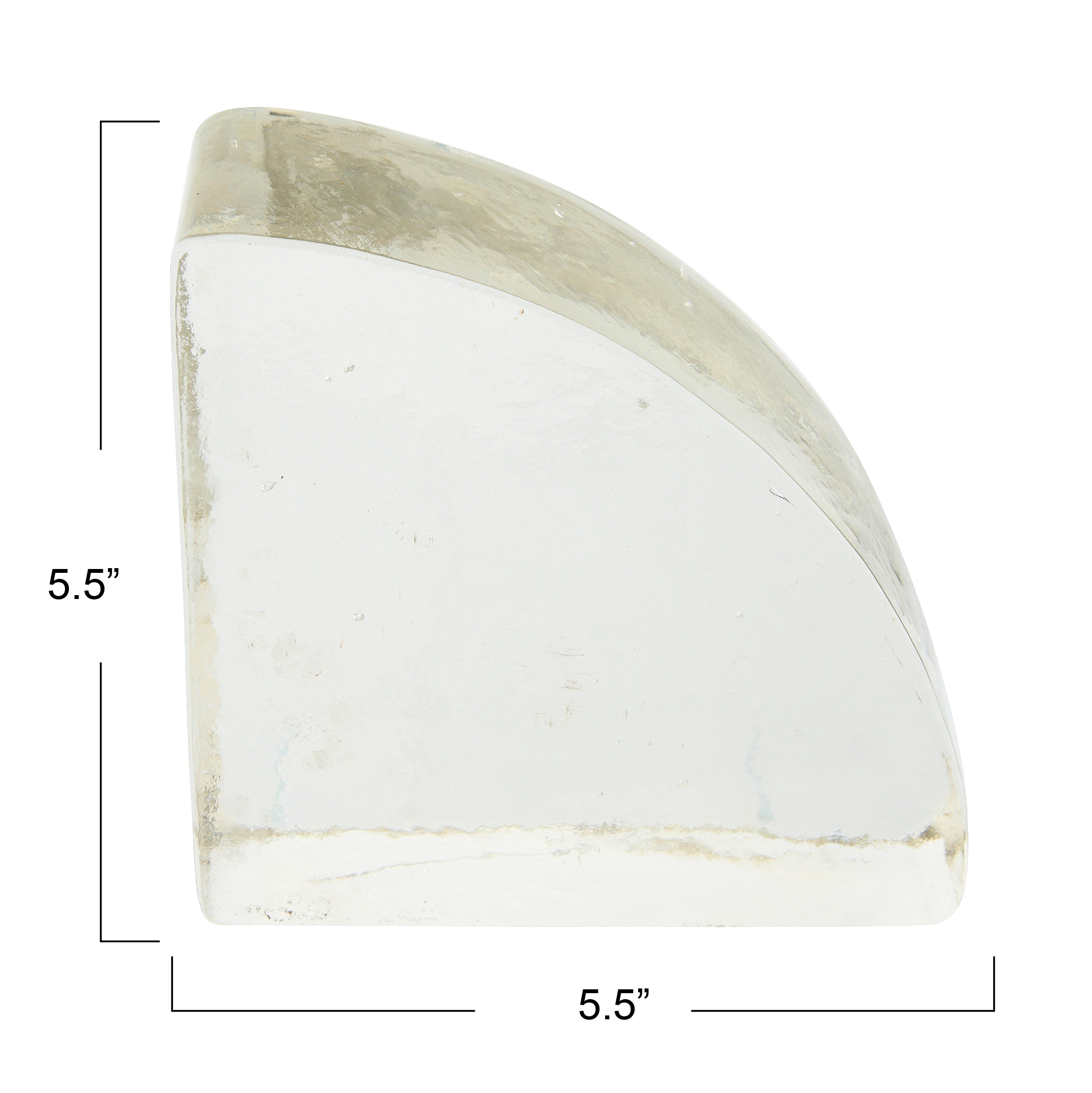 Hello Honey® 5.5" Geometric Glass Block Bookend