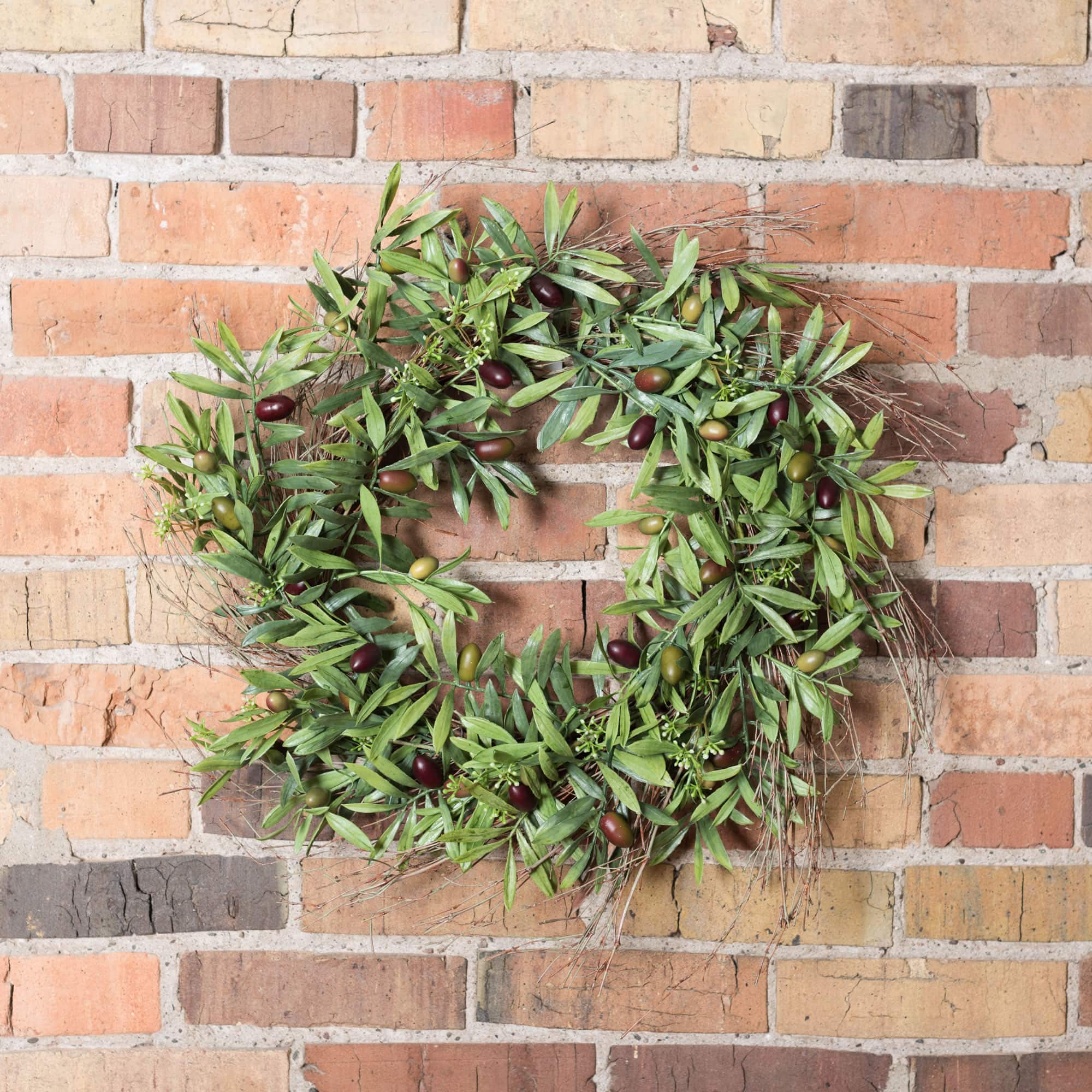 24" Green Olive Leaf Wreath