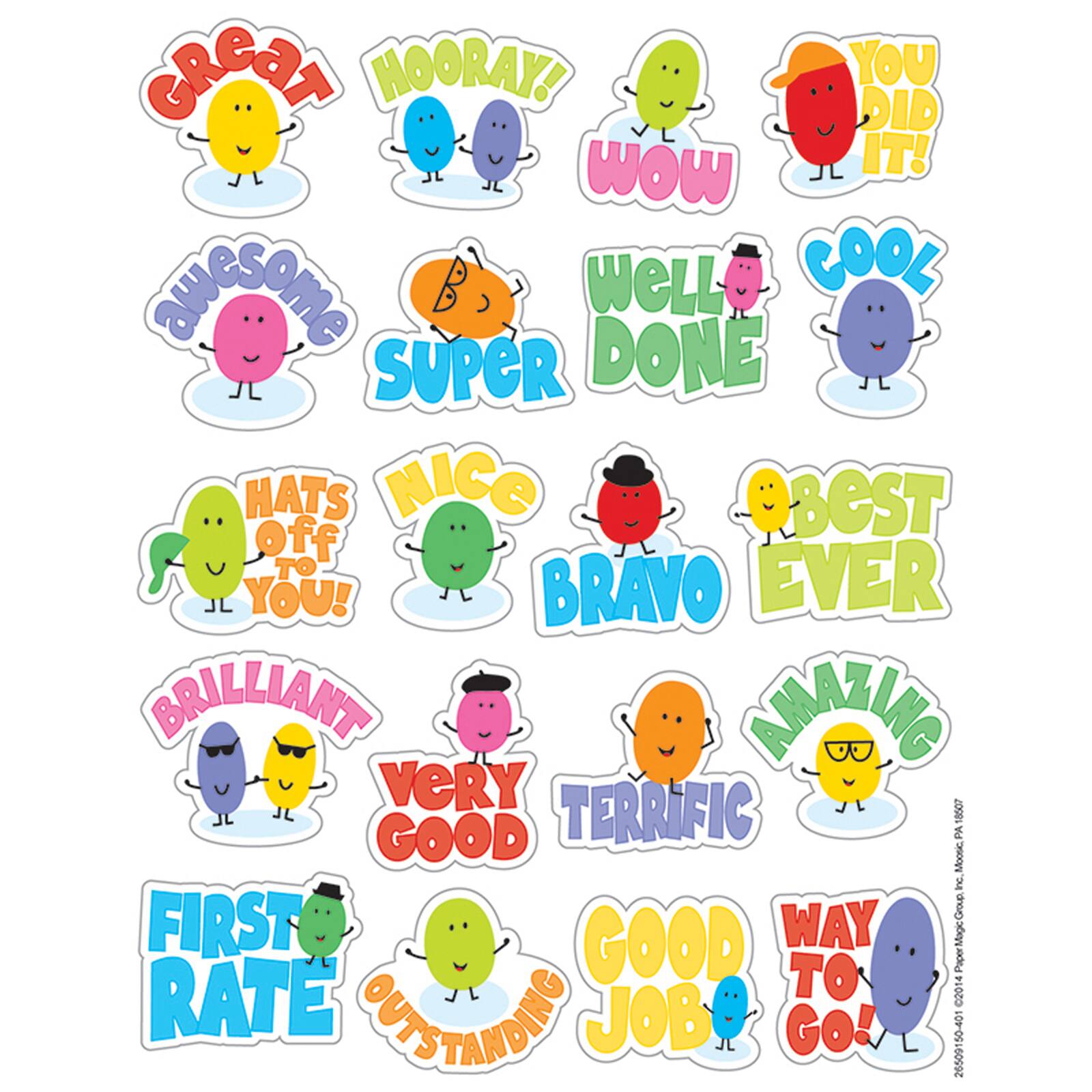 Eureka® Jelly Beans Scented Stickers, 6 Packs of 80ct.
