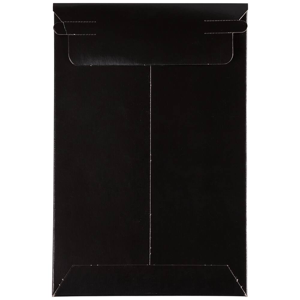 JAM Paper 6&#x22; x 9&#x22; Black Flat Photo Mailer Peel &#x26; Seal Closure Envelopes, 6ct.