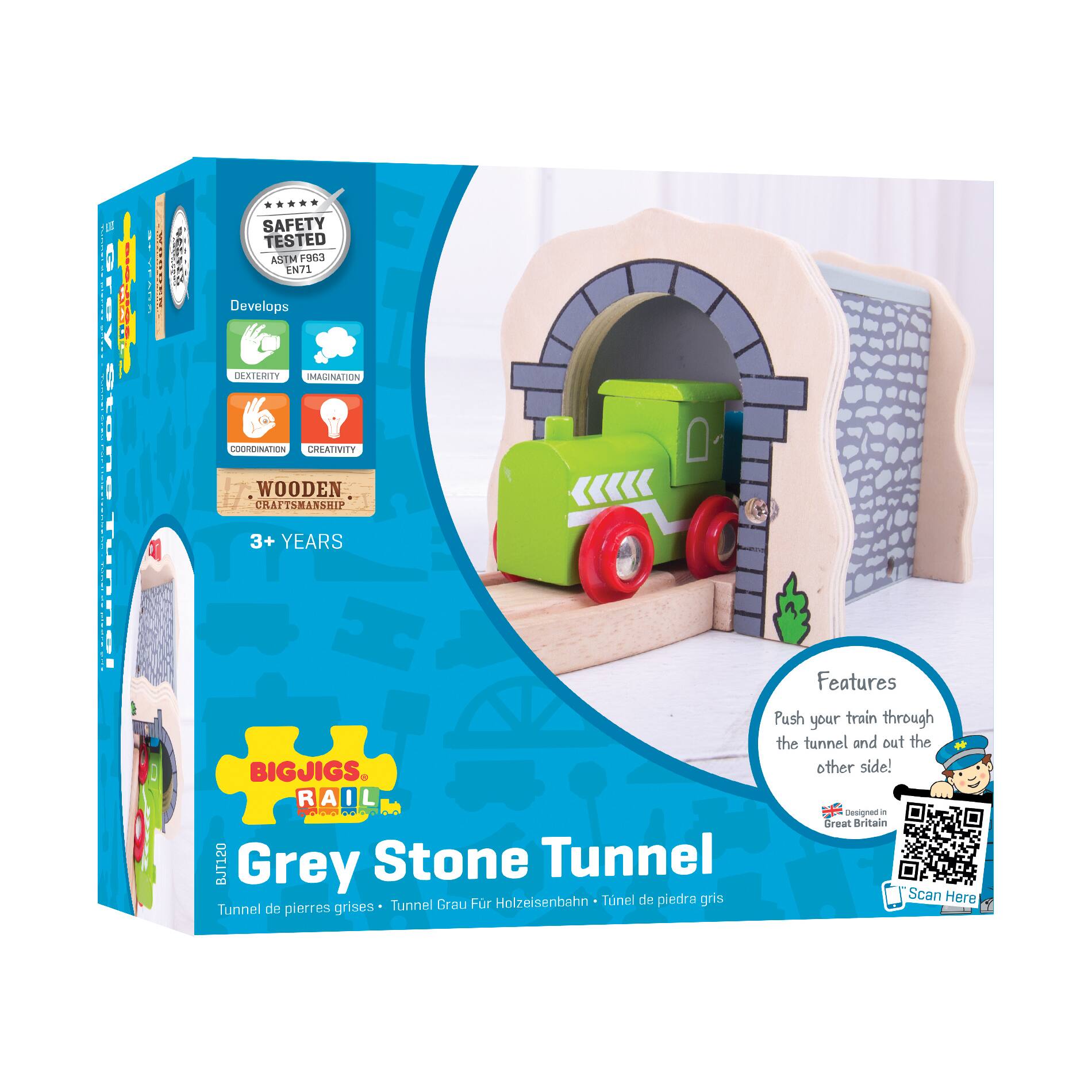 Wooden Grey Stone Tunnel