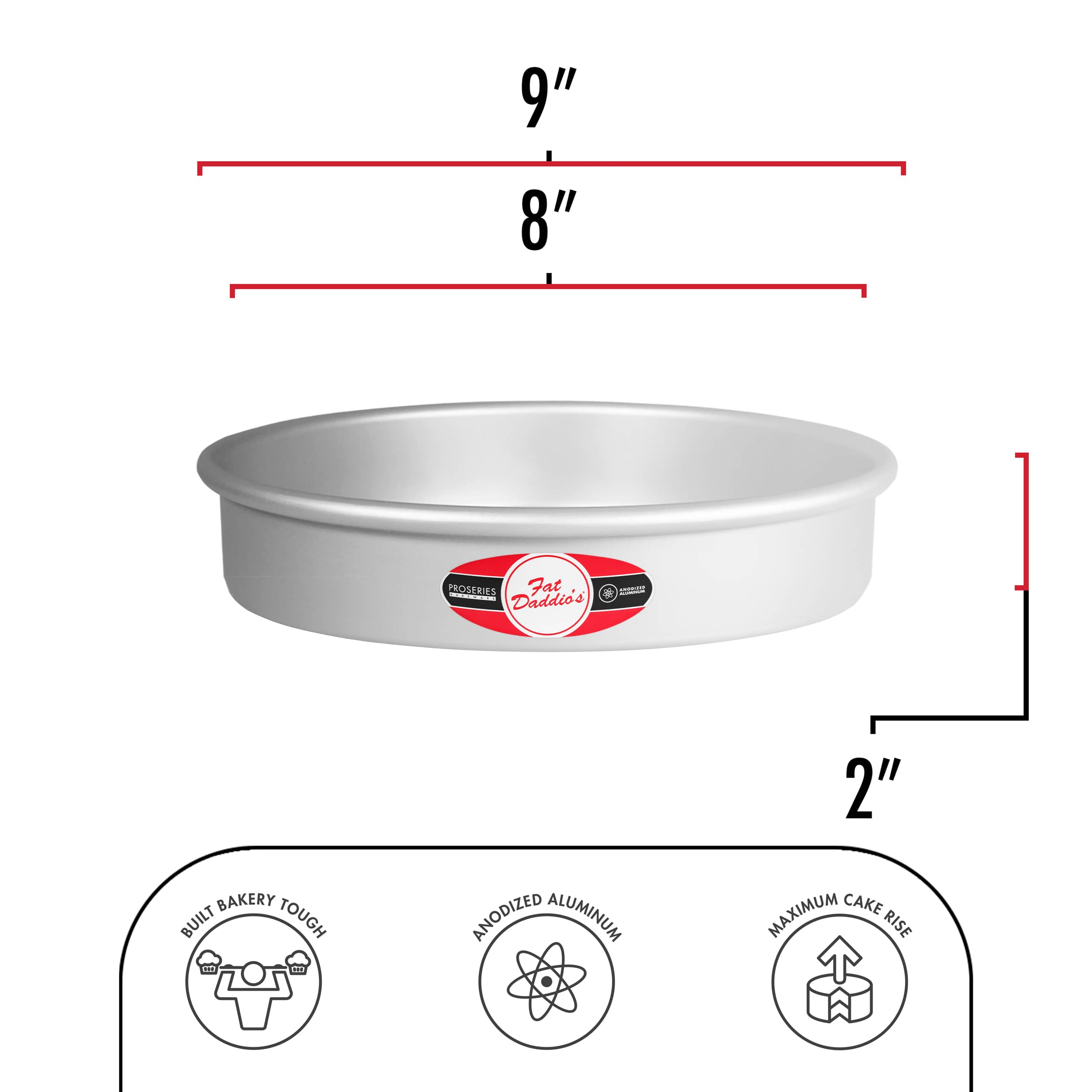 Fat Daddio's® Pro Series Bakeware Anodized Aluminum Round Cake Pan