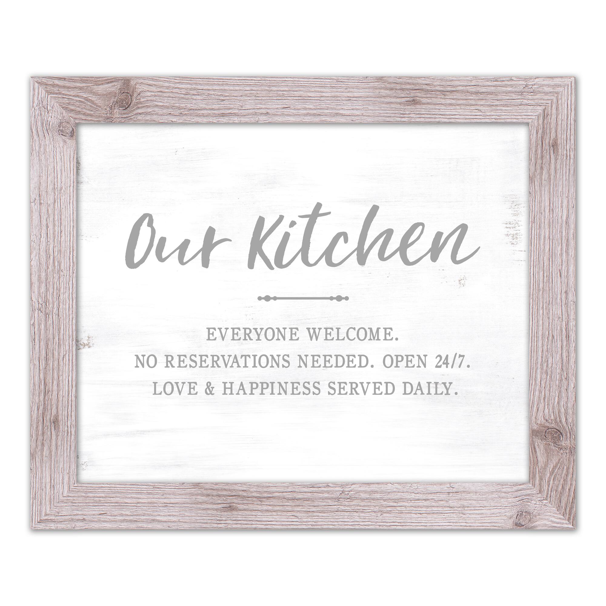 Our Kitchen 20" x 16" Western White Framed Print