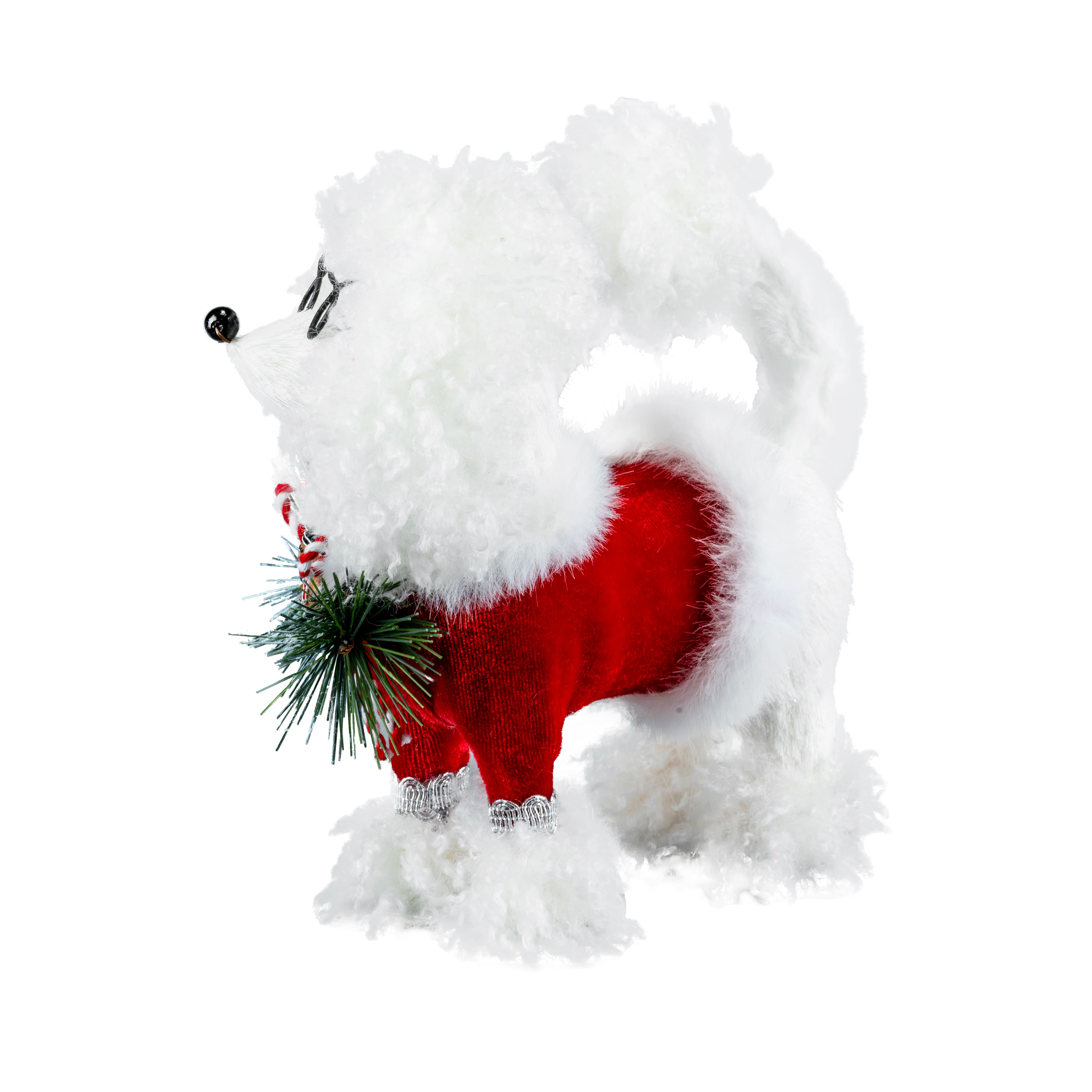 7&#x22; White Poodle in Holiday Sweater D&#xE9;cor by Ashland&#xAE;