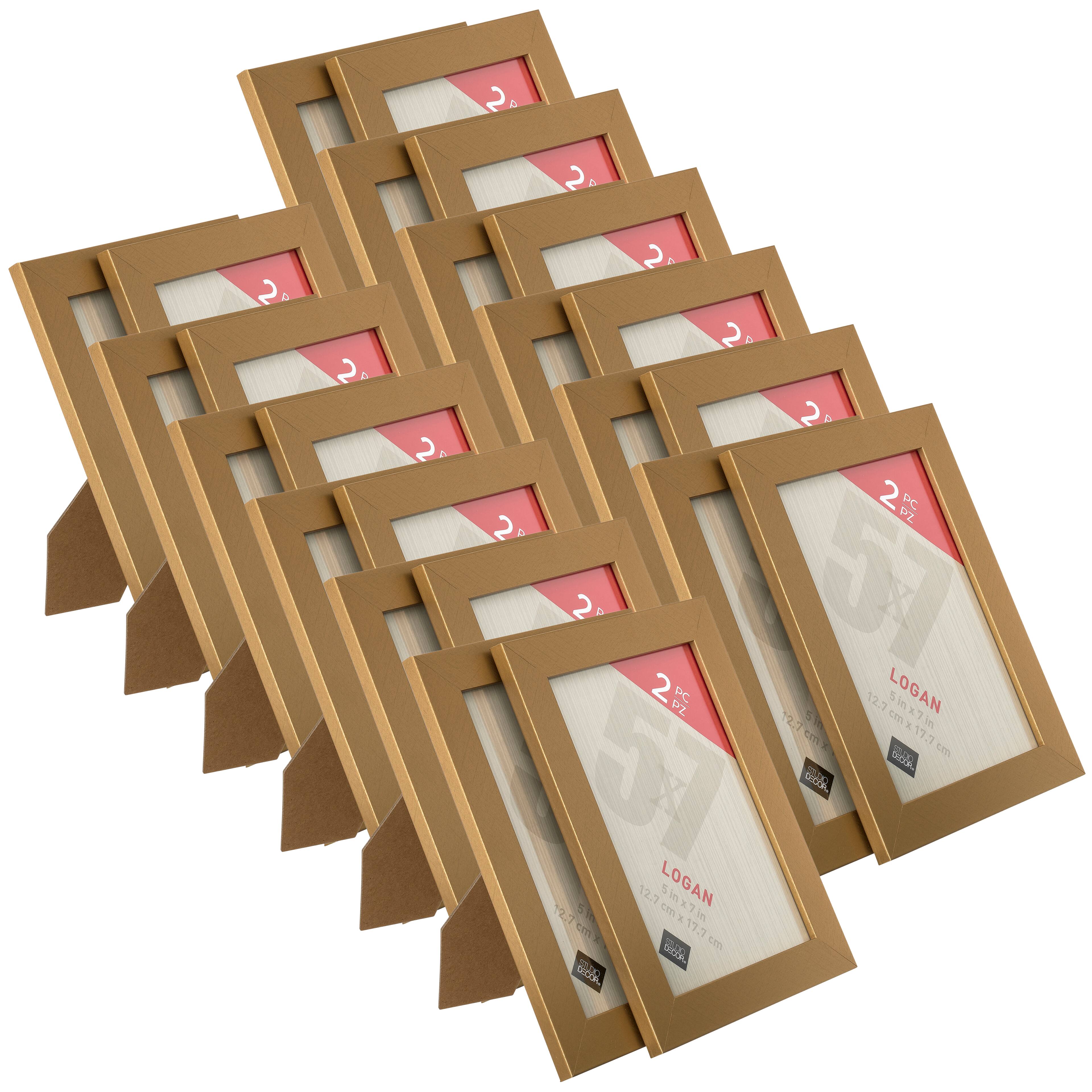 12 Packs: 2 ct. (24 total) Gold Tabletop Frames, Logan by Studio Décor®