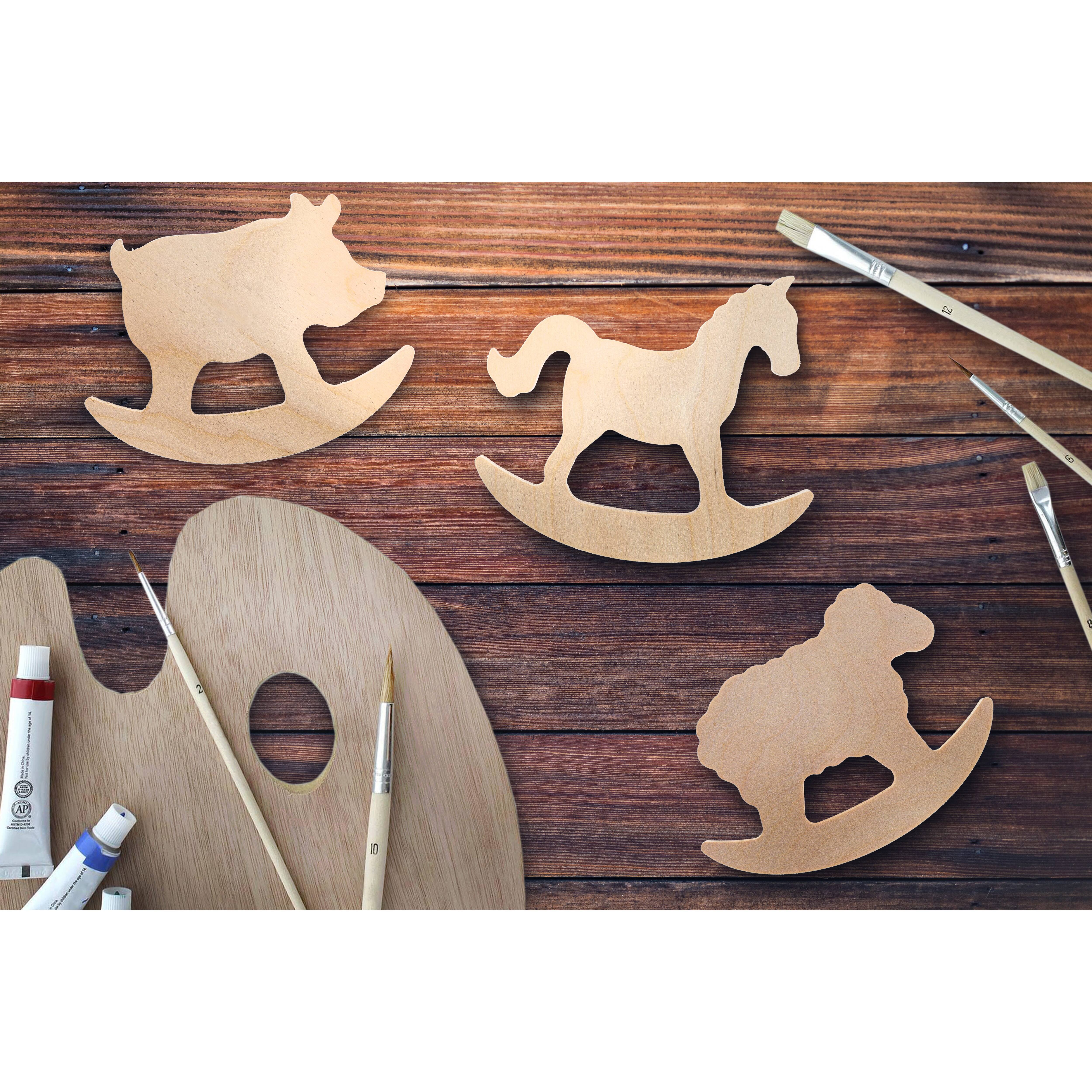 Leisure Arts® 6" Rocking Pig Wood Shape