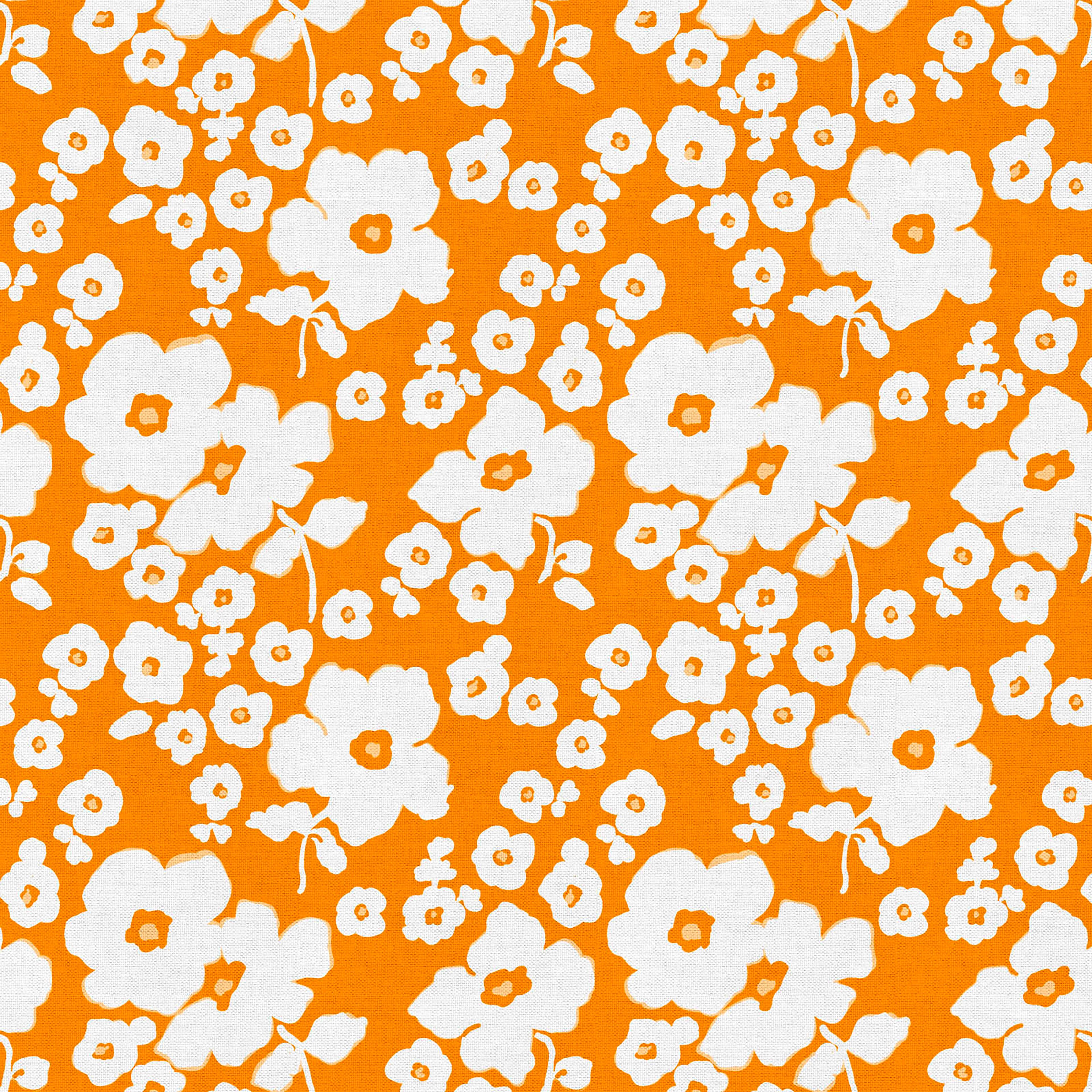 Madcap Cottage Prints Charming Orange Blossoms Cotton Fabric