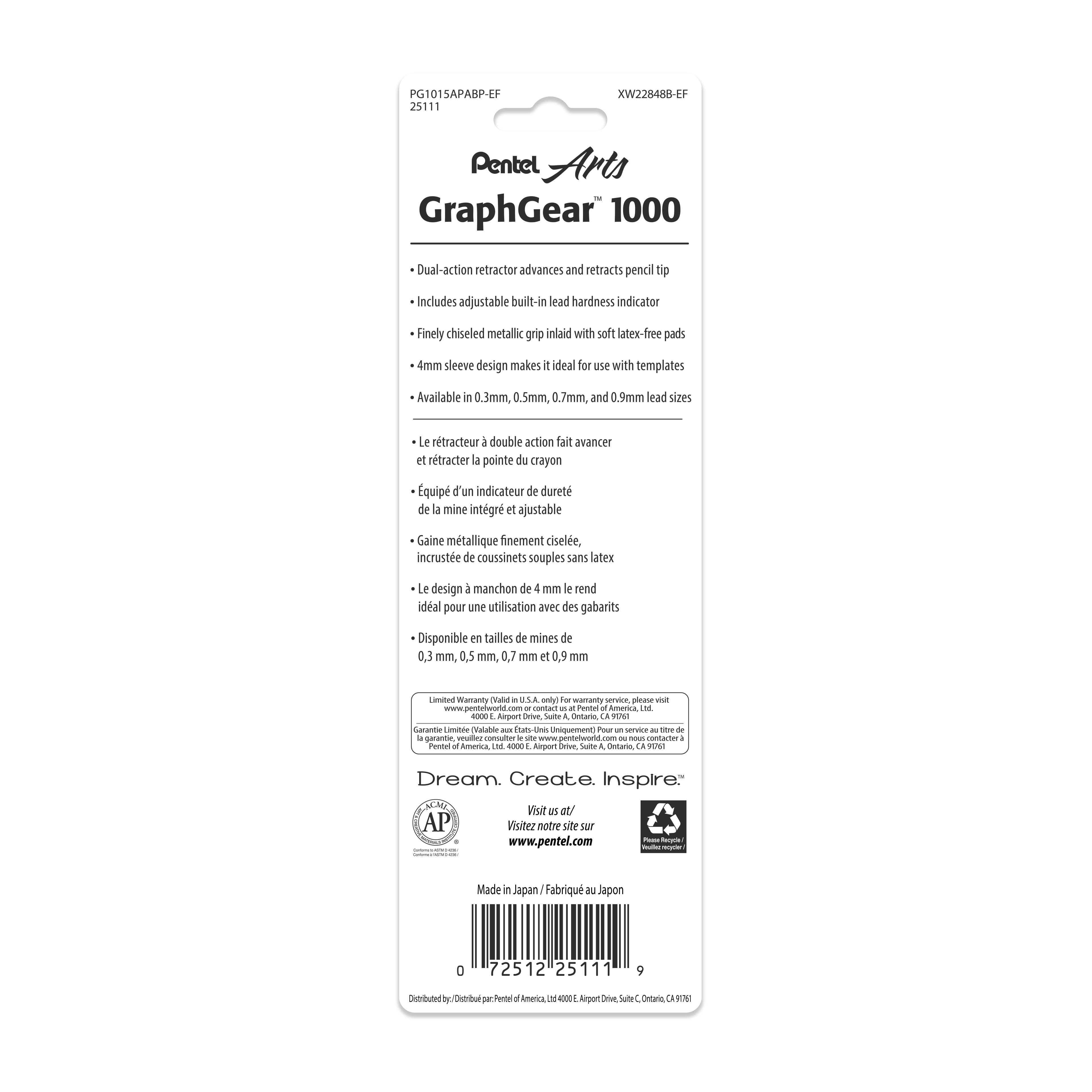 Pentel® Arts GraphGear™ 1000 0.5mm Automatic Drafting Pencil