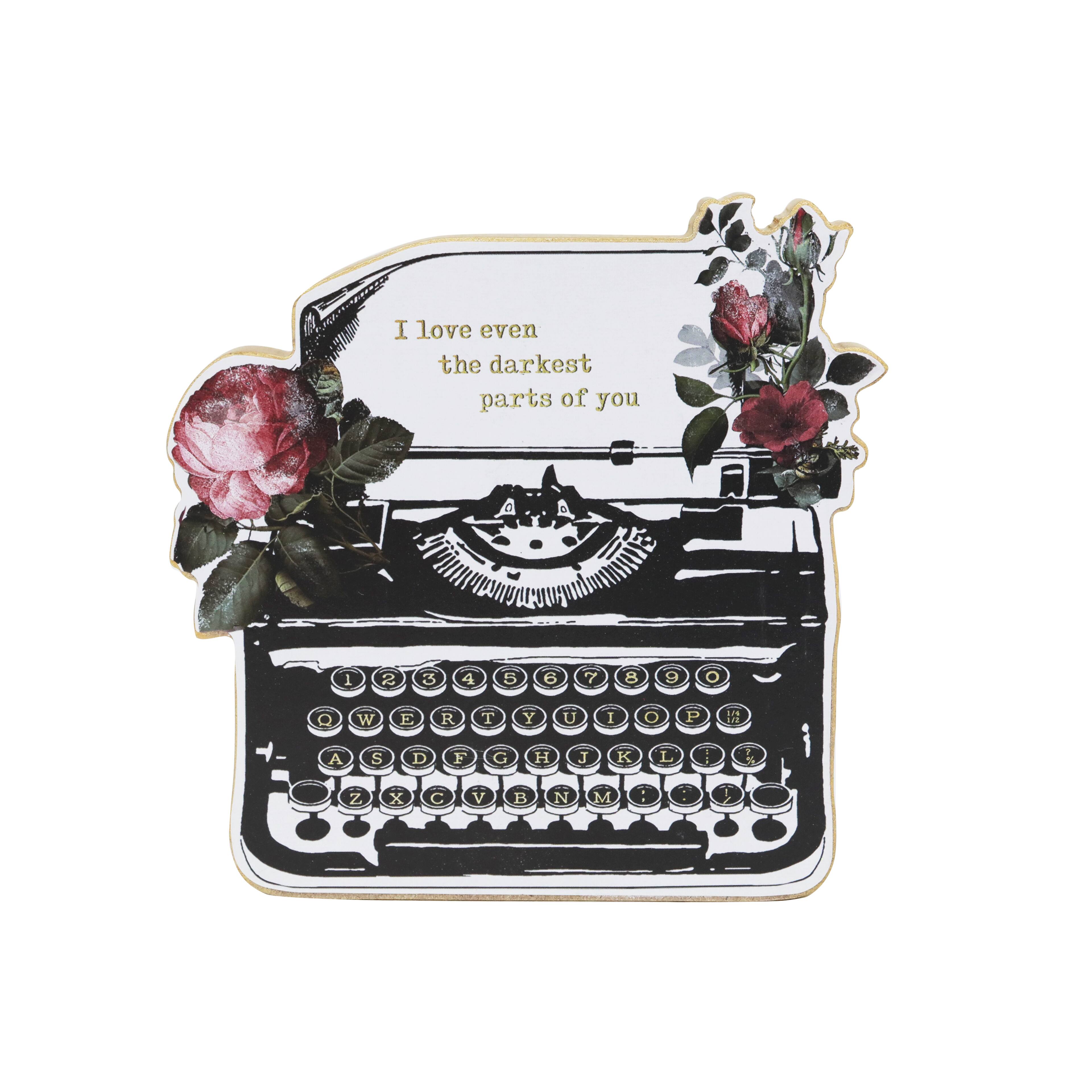 6" Dark Romance Typewriter Tabletop Sign by Ashland®