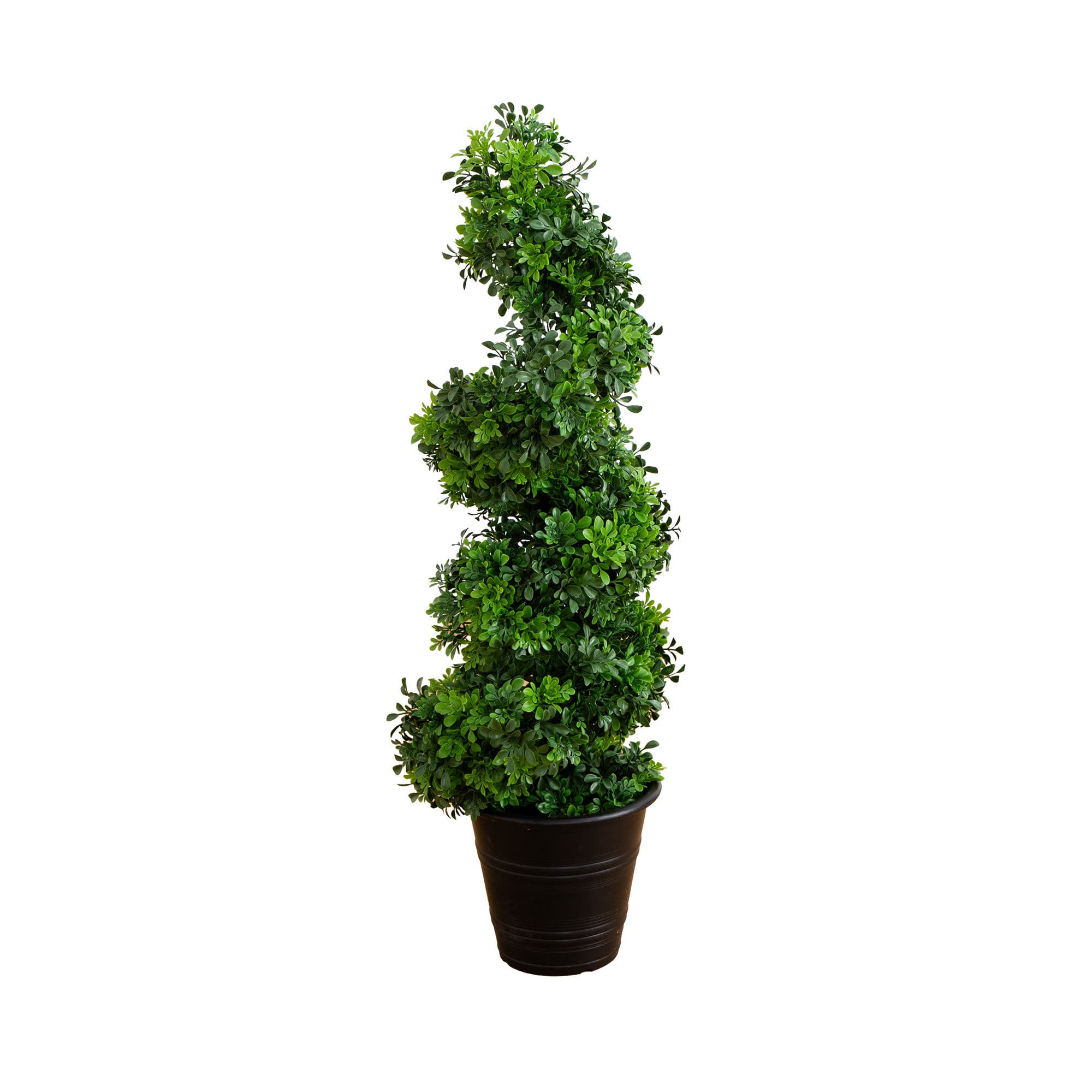 3ft. UV-Resistant Boxwood Spiral Topiary Artificial Tree in Decorative Planter