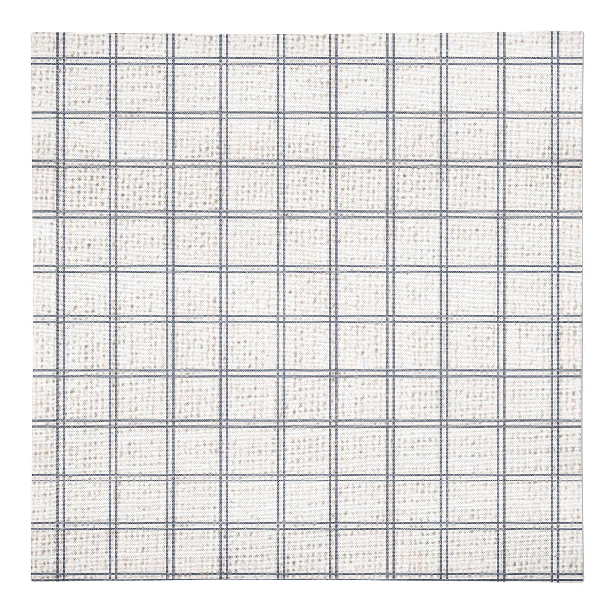 Slate Windowpane Pattern 10" x 10" Cotton Twill Napkin