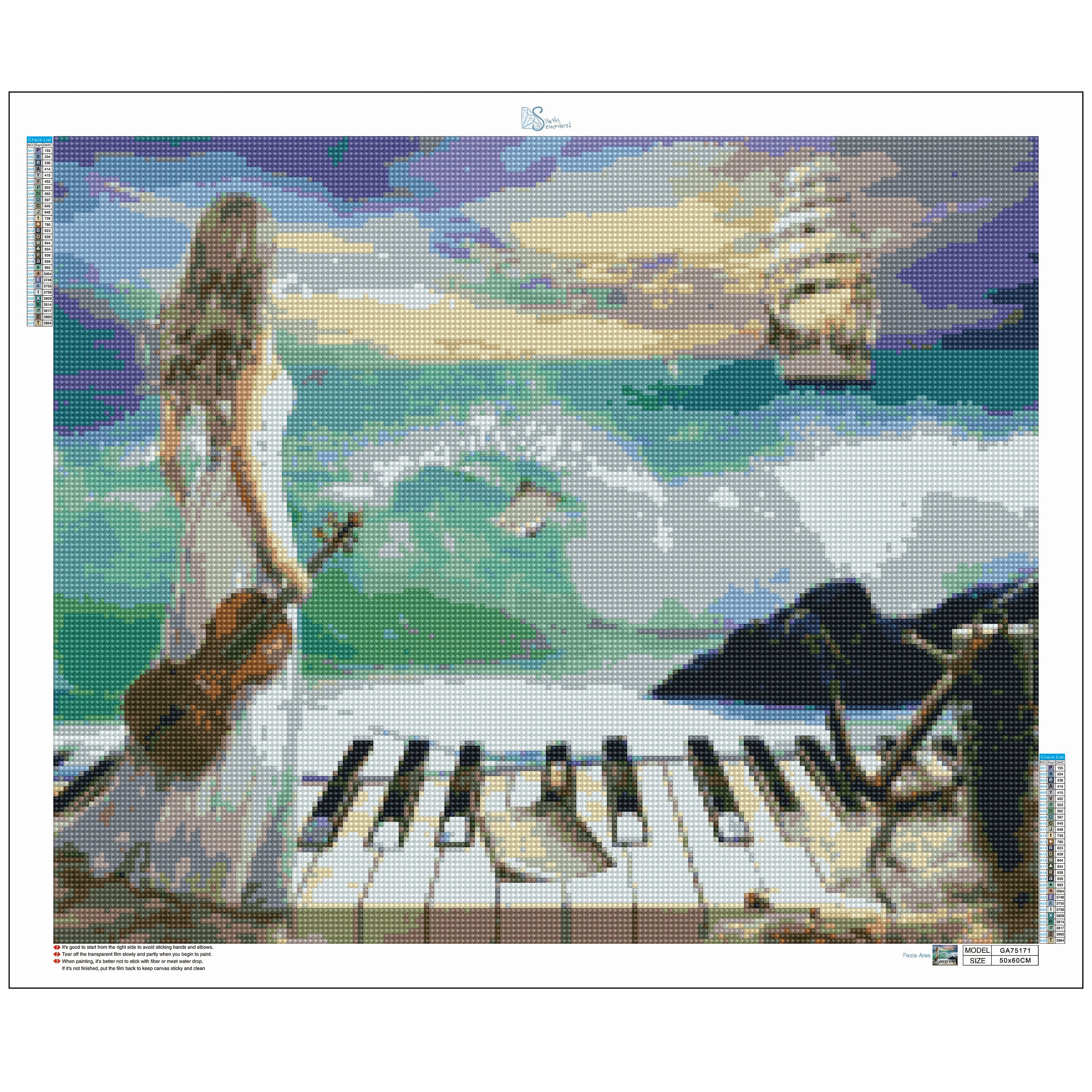 Sparkly Selections Beginner Sounds of the Ocean Diamond Painting Kit,  Square Diamonds