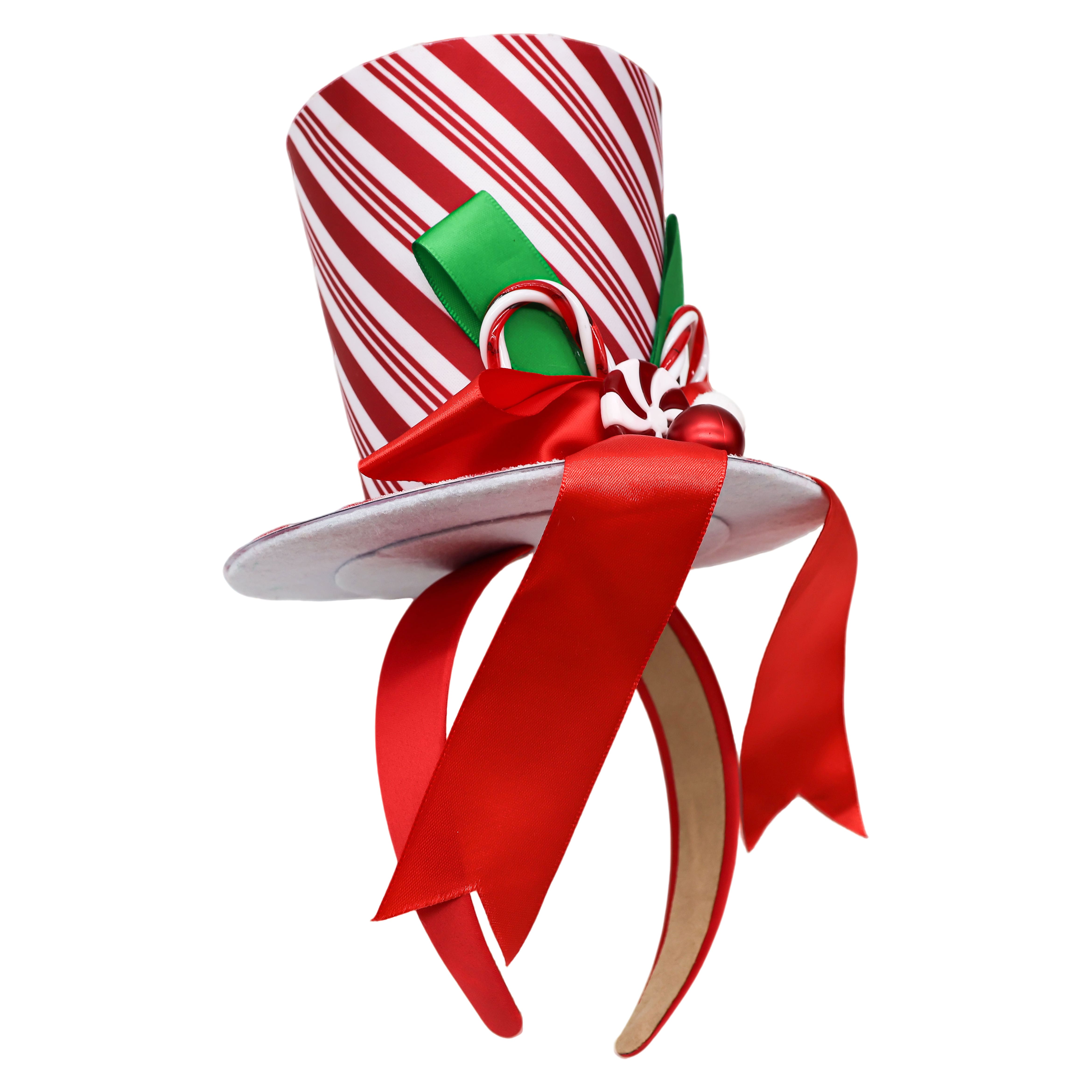 Red & White Candy Cane Top Hat Headband by Celebrate It™