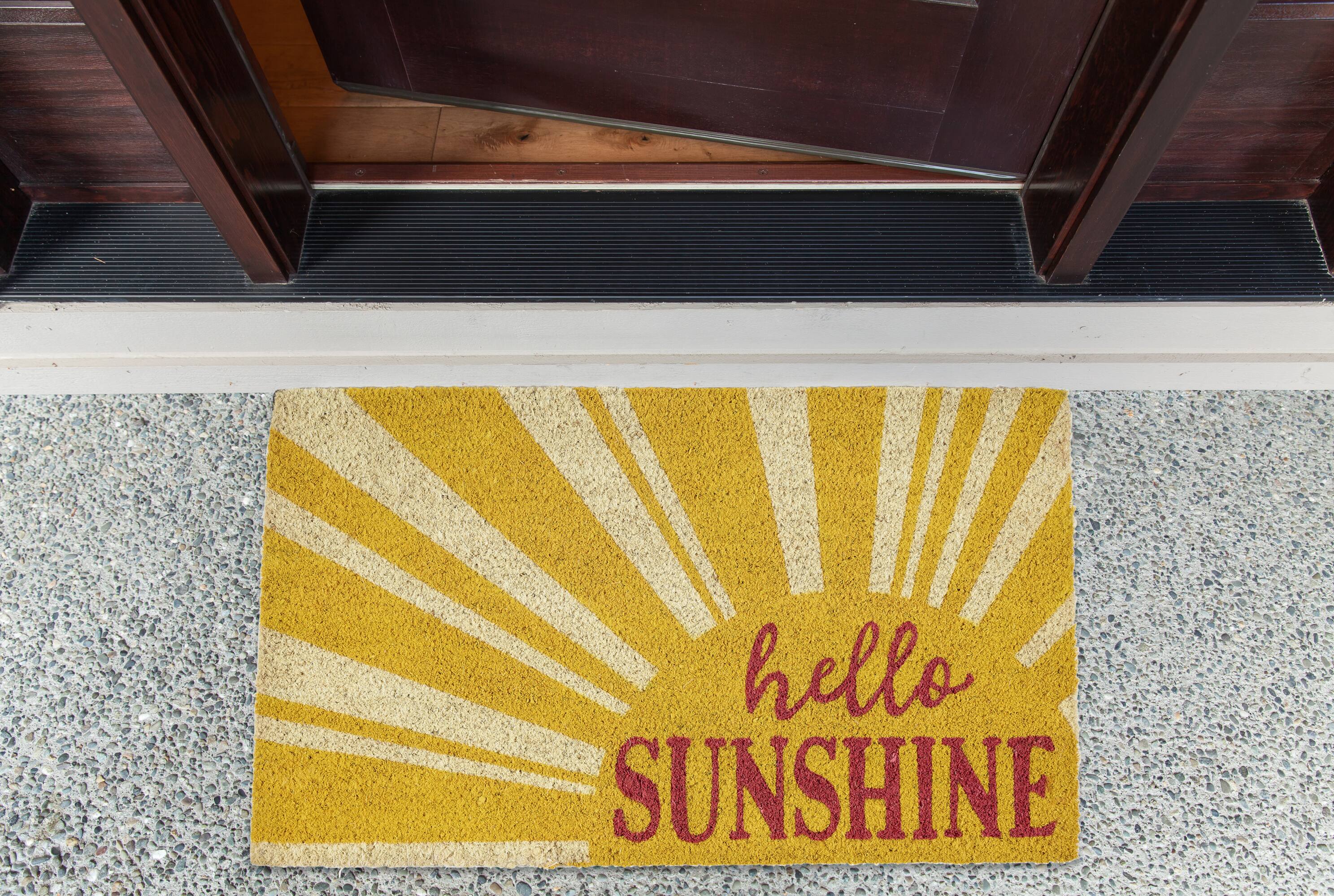 DII&#xAE; Yellow Hello Sunshine Doormat