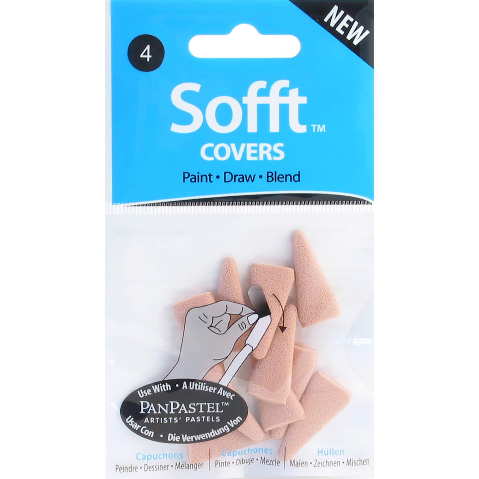 PanPastel&#x2122; Sofft&#xAE; Tools, No. 4 Point Covers, 10ct.