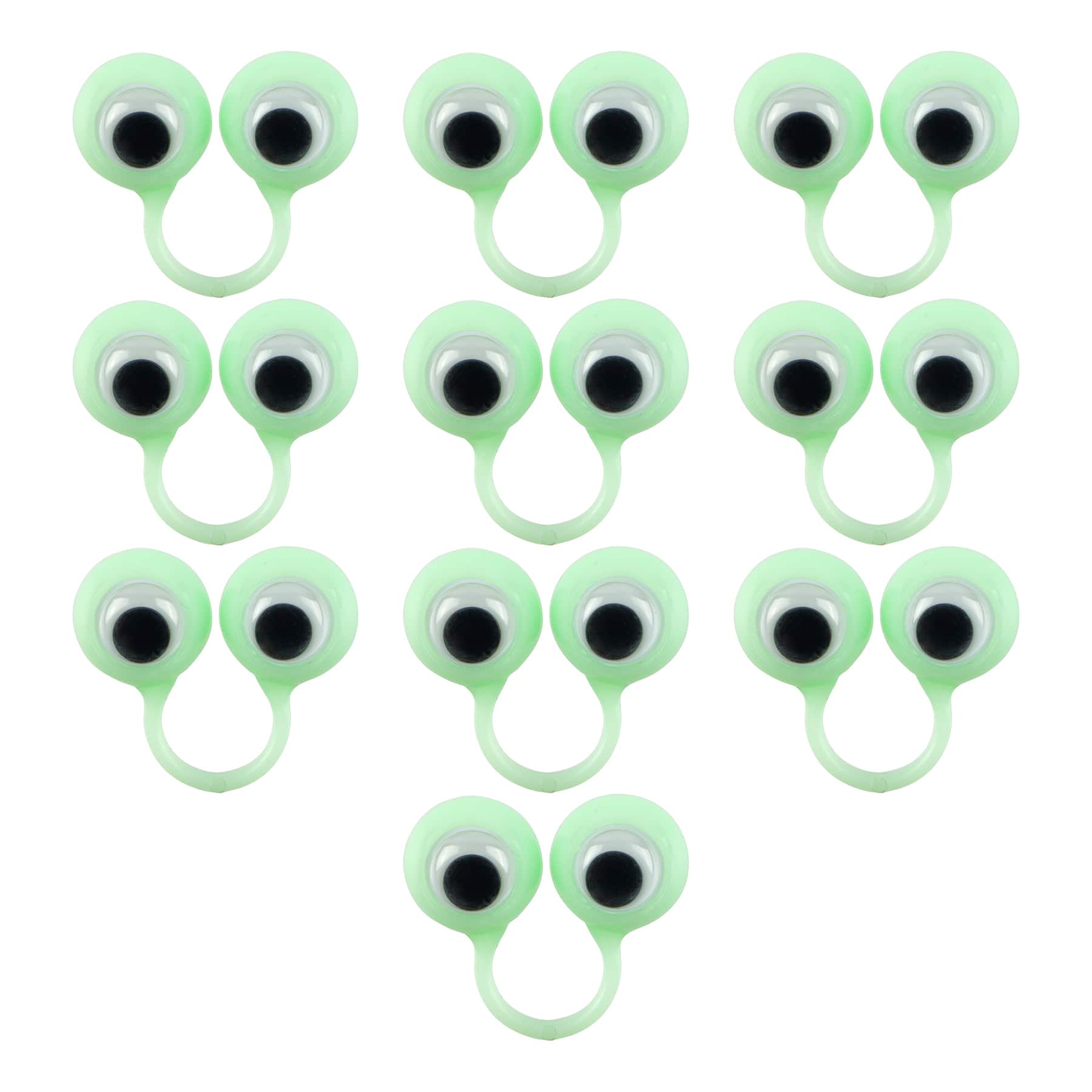 Glow-in-the-Dark Wiggle Eye Rings by Creatology™