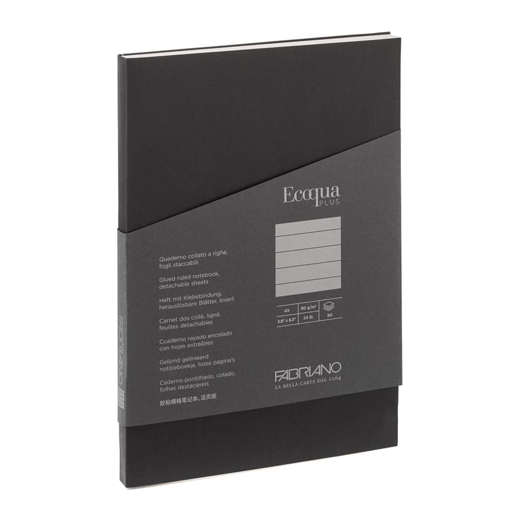 Fabriano® Ecoqua Plus Lined A5 Glue-Bound Notebook