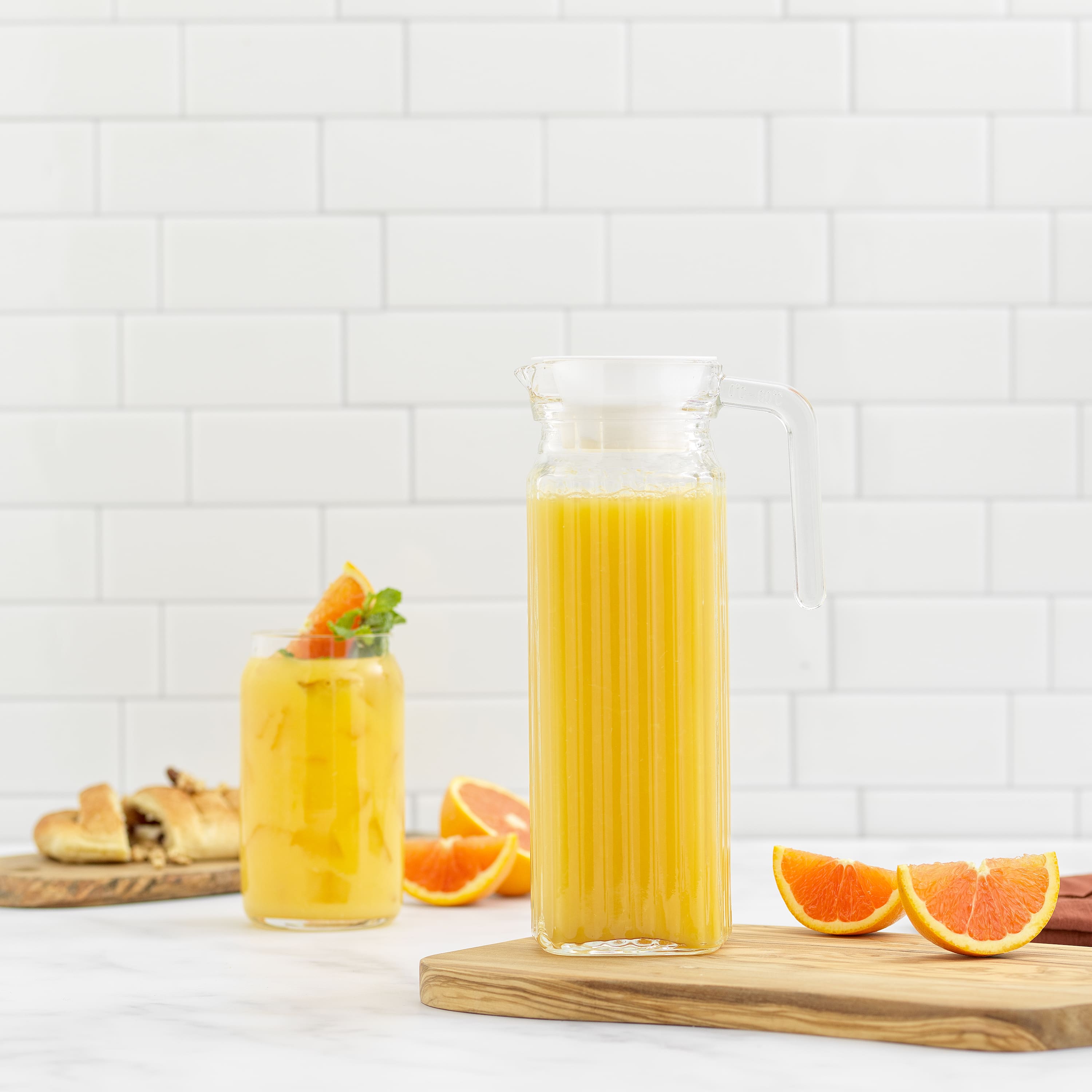 JoyJolt® 40oz. Beverage Serveware Glass Pitcher