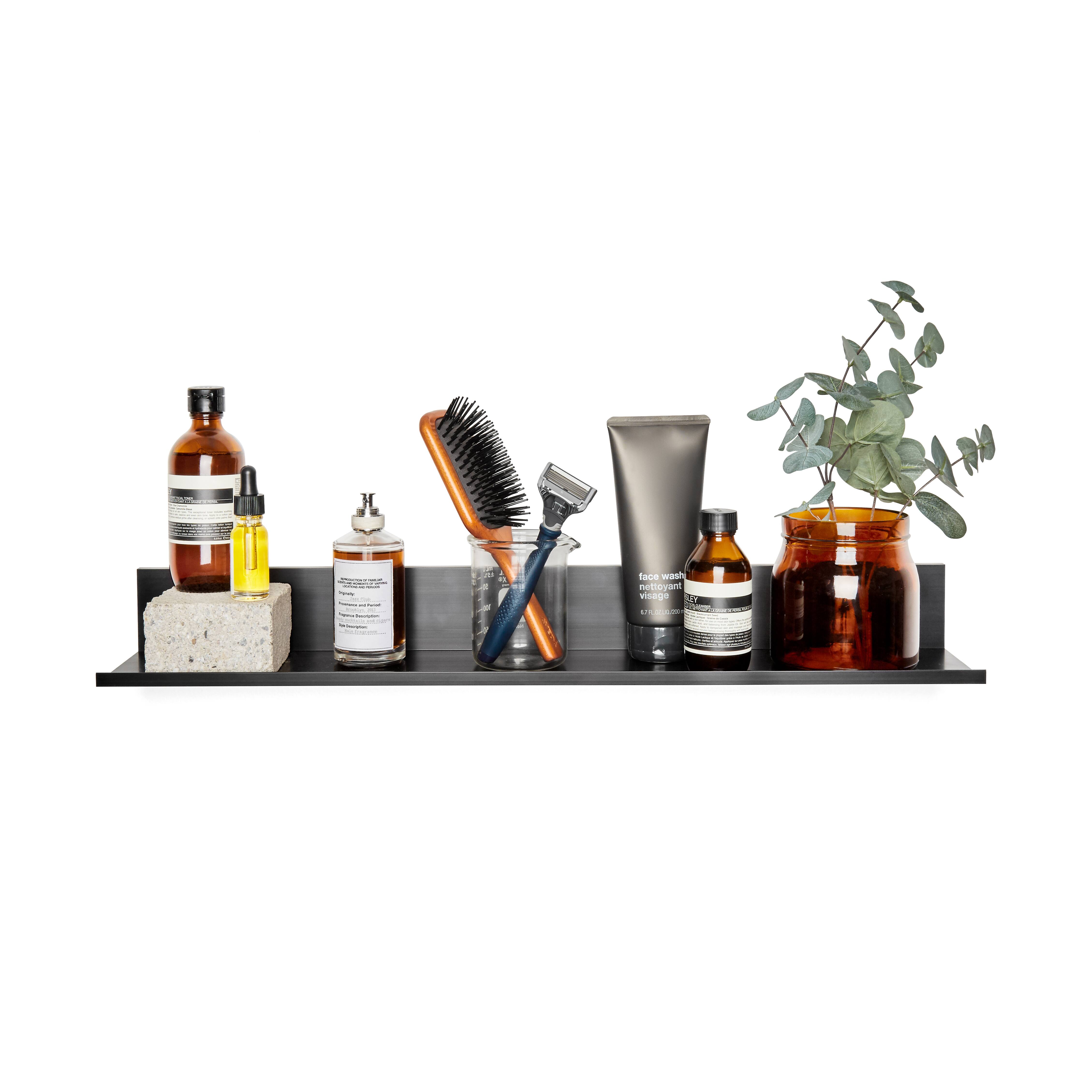 Hangz™ Black No Stud 4" Depth Floating Shelf Ledges and Shelves