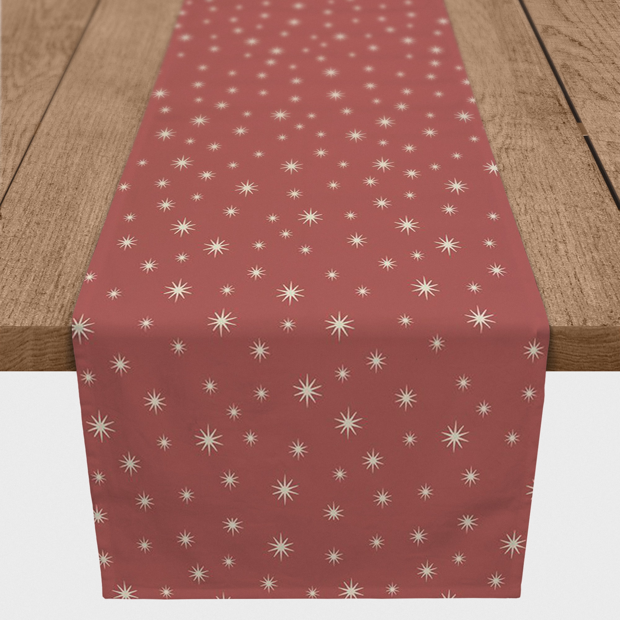 72" Red Twinkle Cotton Twill Runner