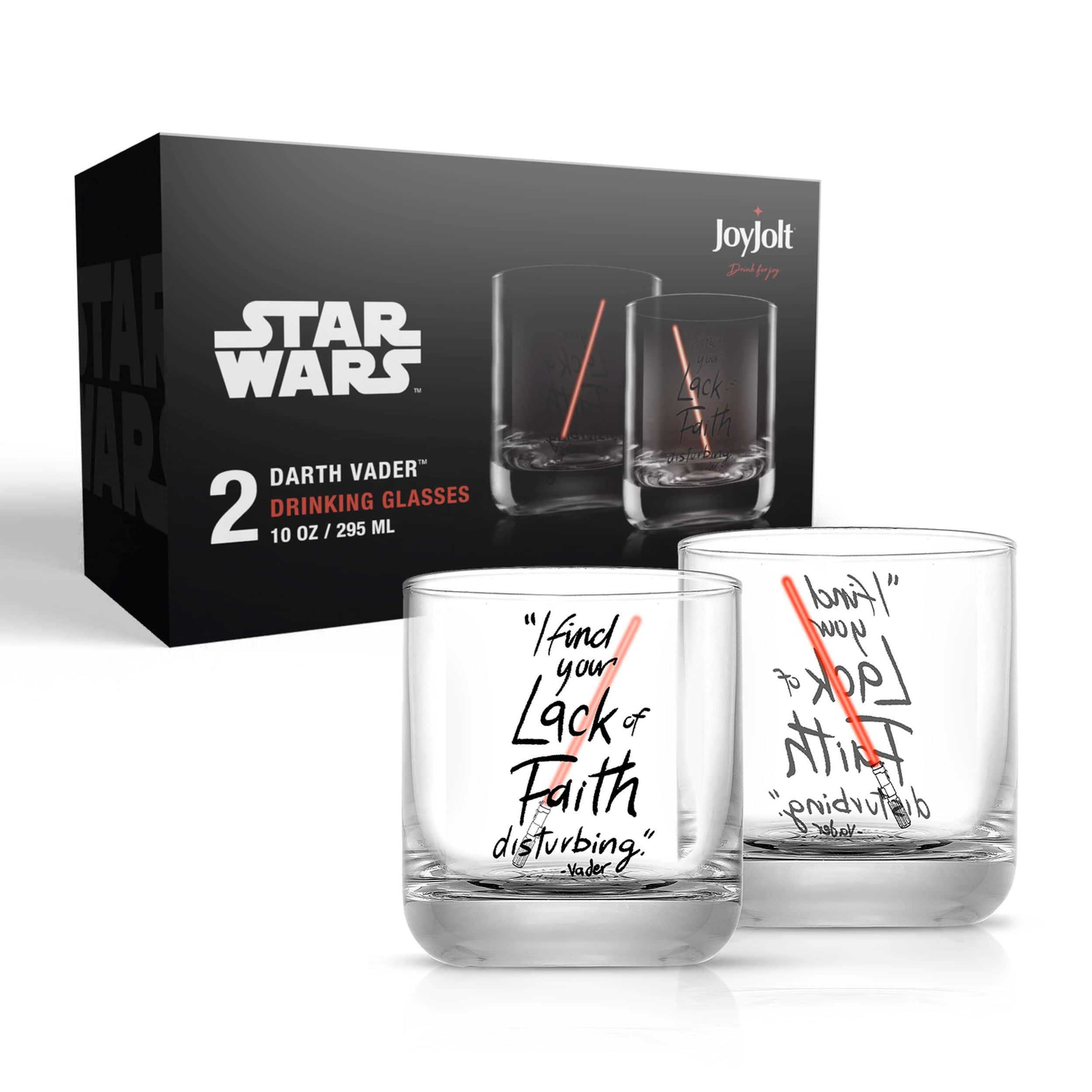 JoyJolt&#xAE; Star Wars&#x2122; 10oz. New Hope Darth Vader Red Lightsaber Short Drinking Glass, 2ct.