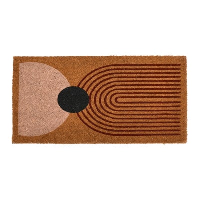 Stars Long Entryway Natural Coir Door Mat 17x60 - Welcome Front Doormat  Non Slip Rug For Home Indoor Outdoor Entrance : Target