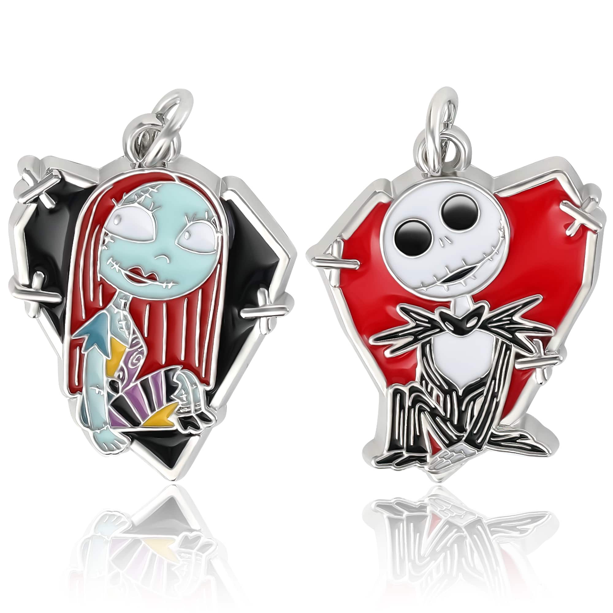 The Nightmare Before Christmas Sally &#x26; Jack 2-Piece Enamel Charm Set