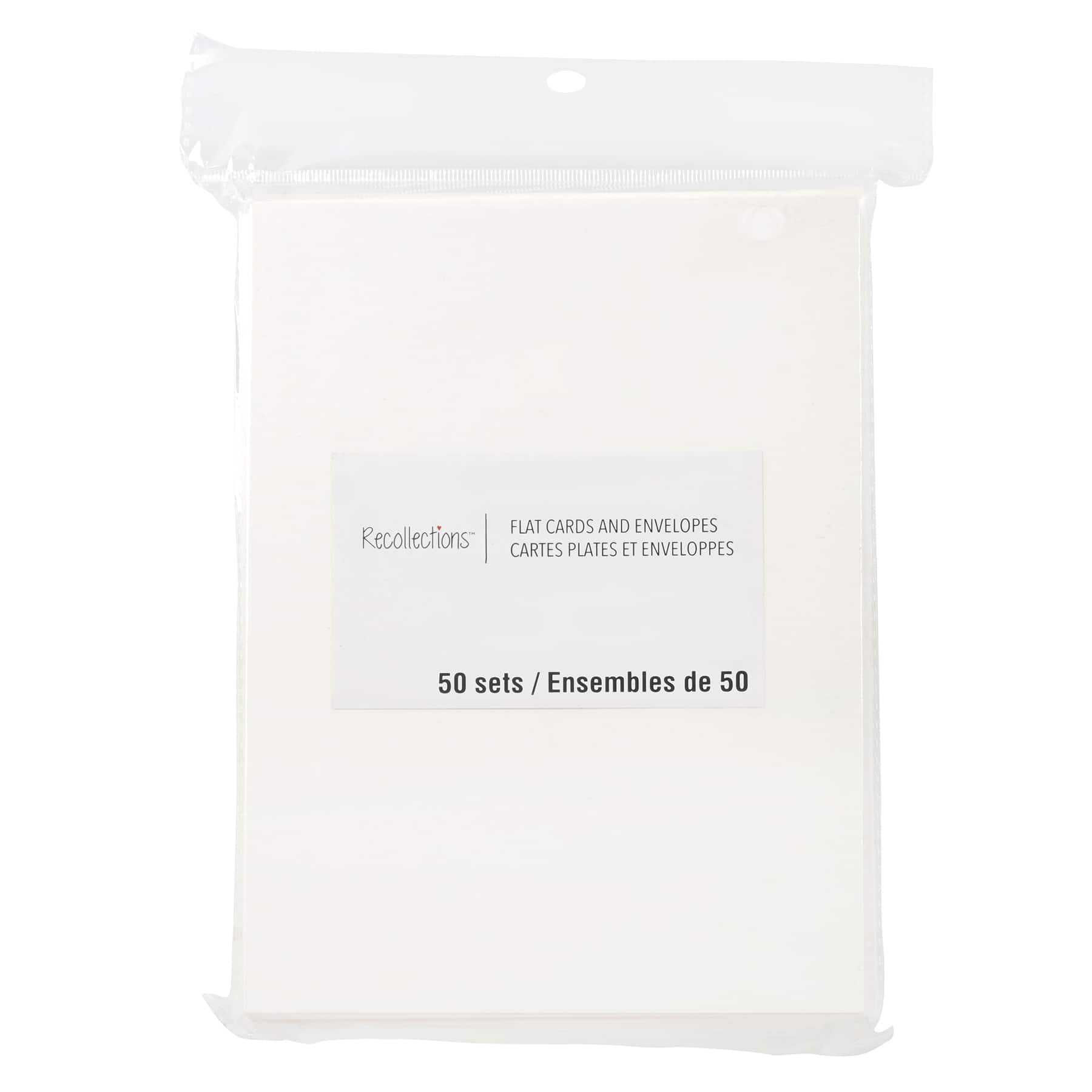 6 Packs: 50 ct. (300 total) 5" x 7" Ivory Flat Cards & Envelopes by Recollections™