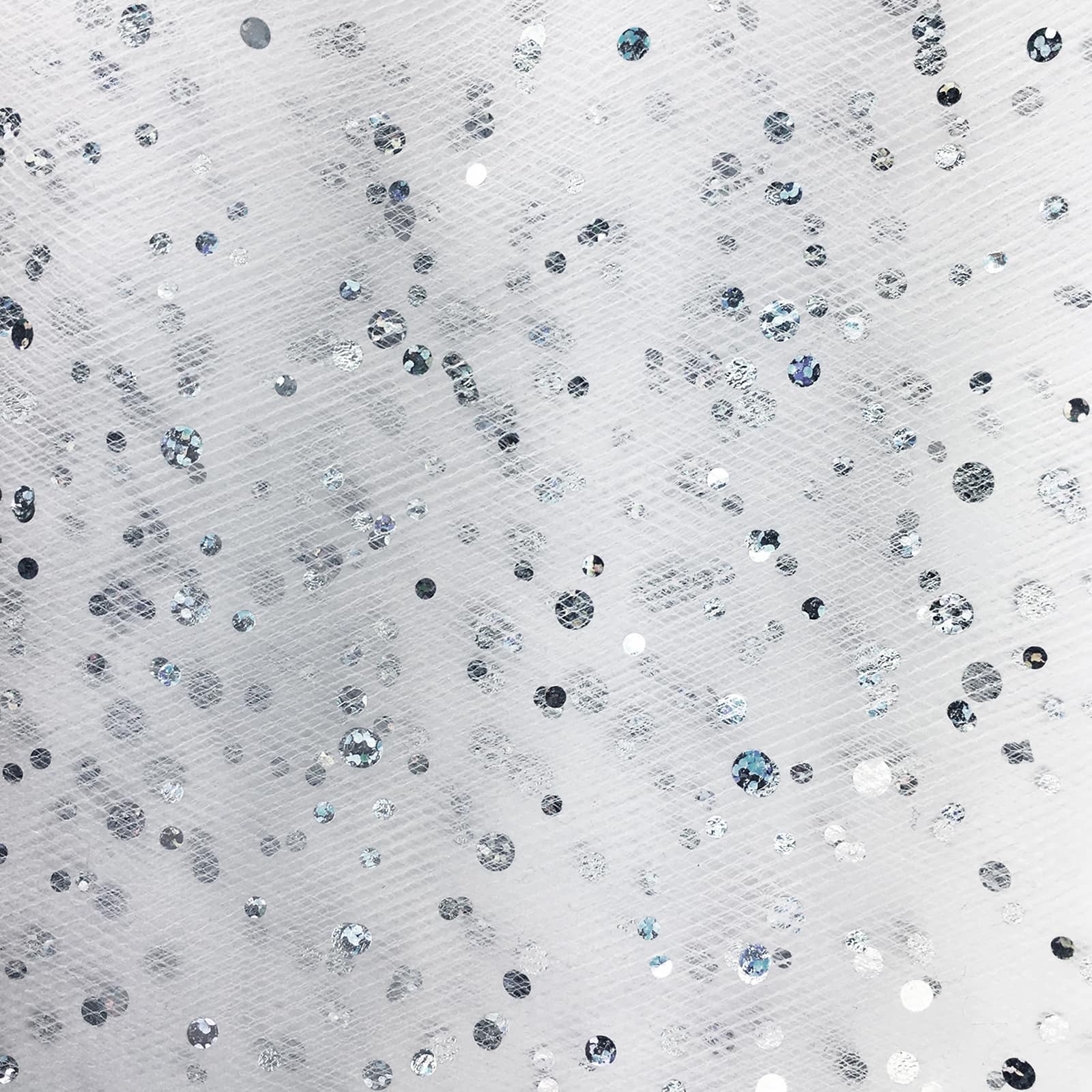 54&#x22; White Holographic Dot Tulle by Celebrate It&#x2122;
