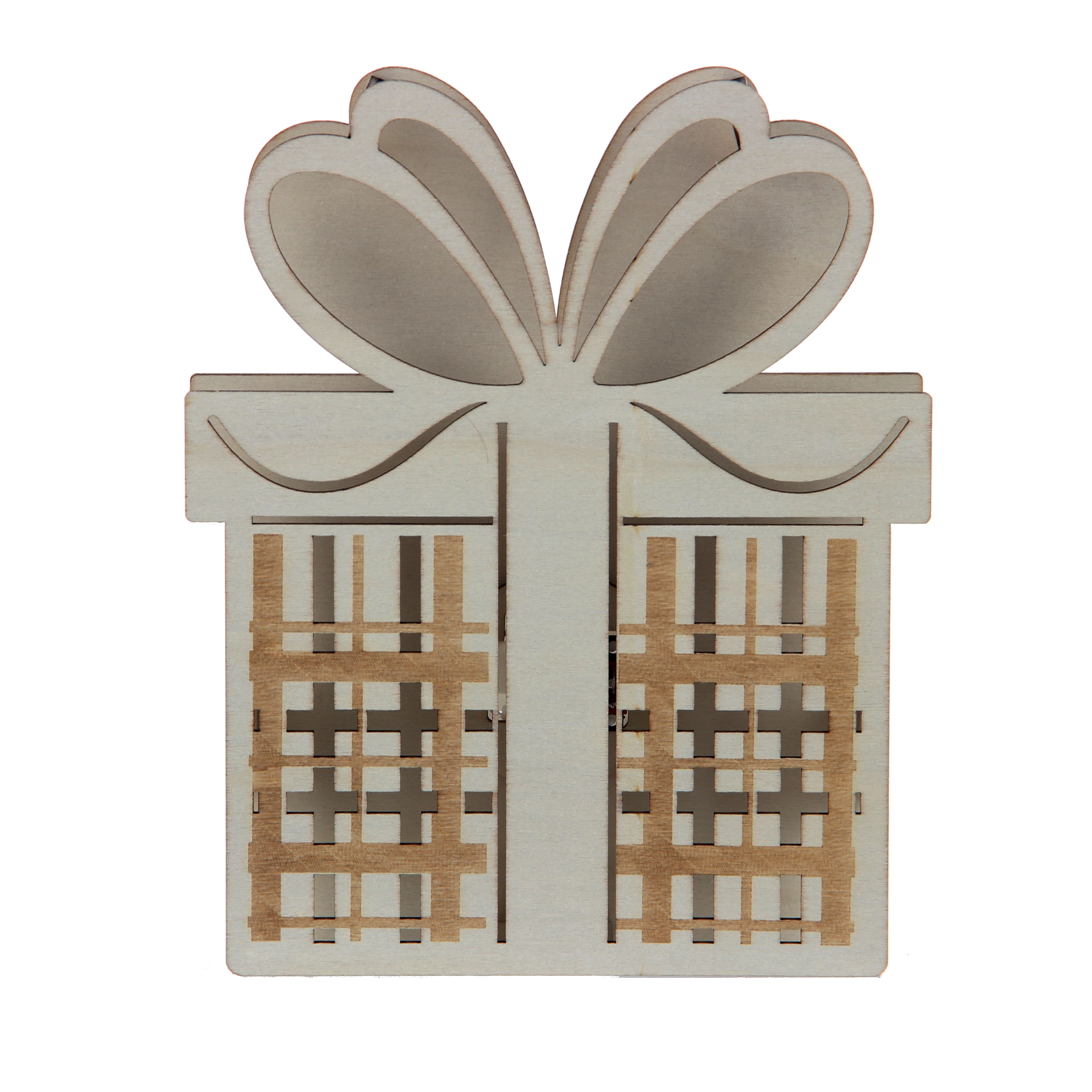 7" Gift Box DIY LED Wood Décor by Make Market®