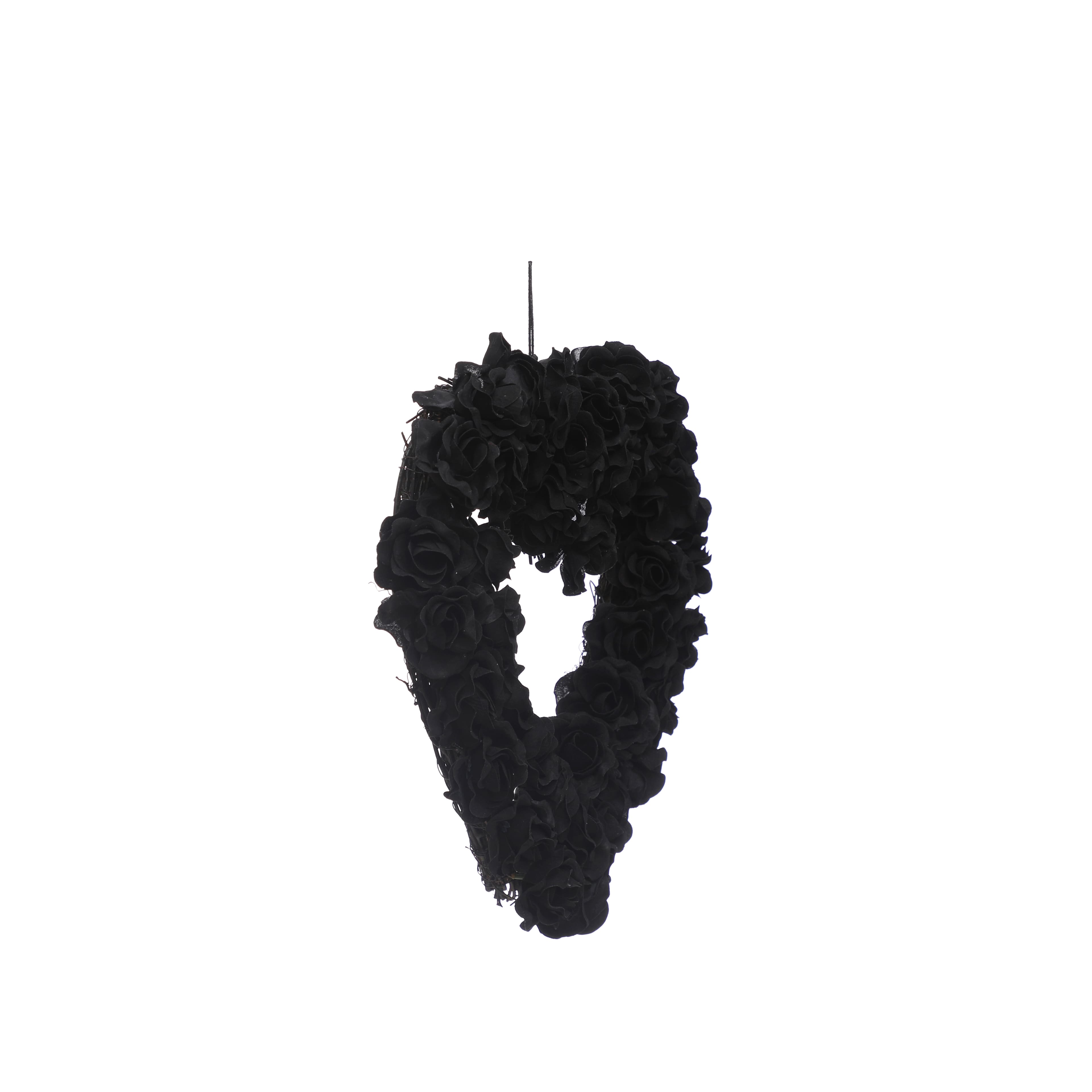 16&#x22; Black Rose Heart Wreath Wall D&#xE9;cor by Ashland&#xAE;