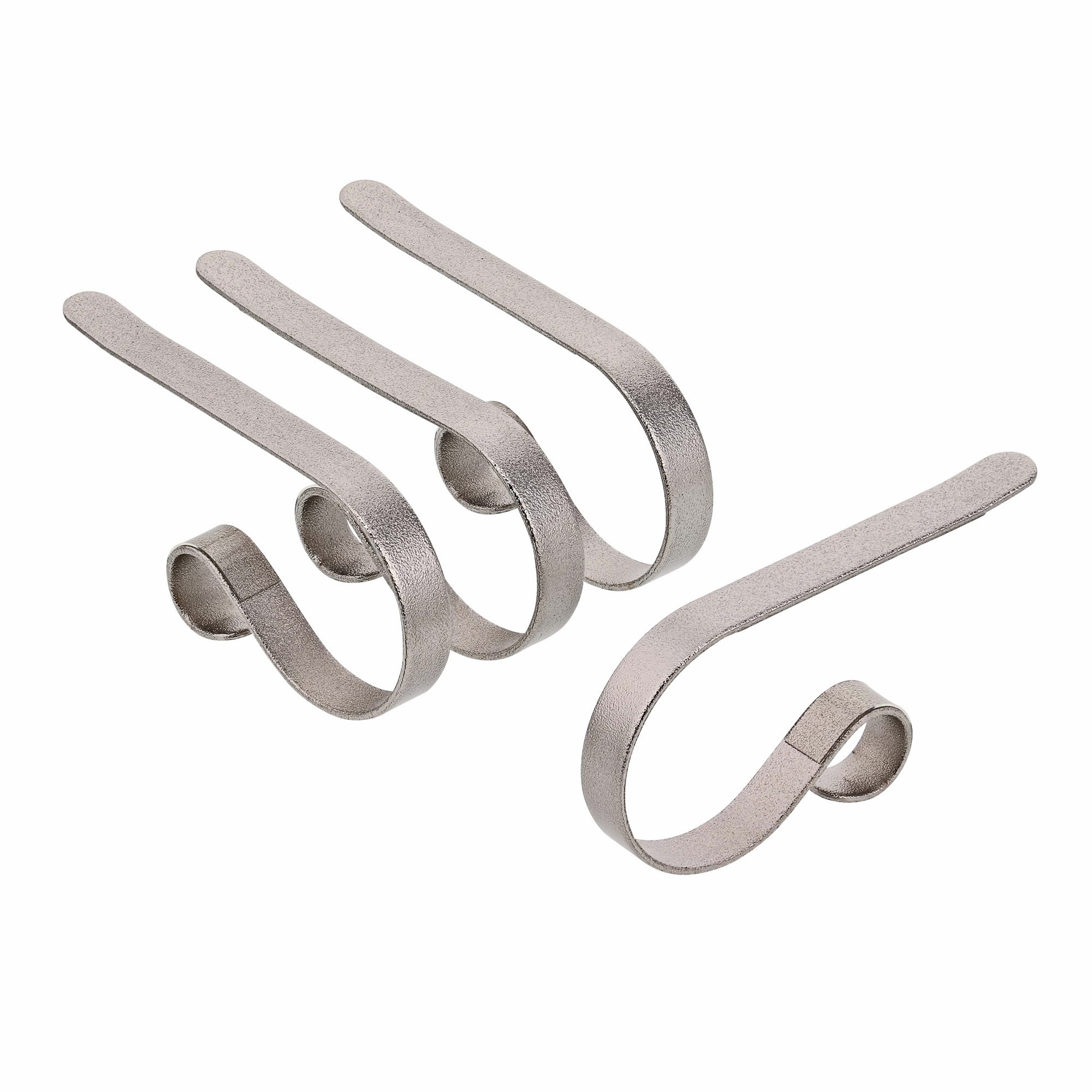 Original MantleClip® Glimmer Silver Stocking Holders, 4ct.